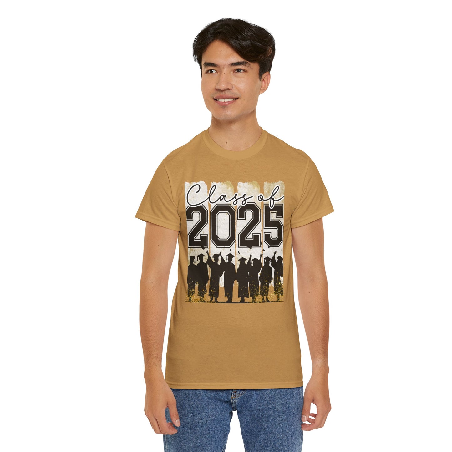 Gildan Garment Dyed Class of 2025 Graduation Tee - Unisex Heavy Cotton Shirt Your Choice Colors & Sizes