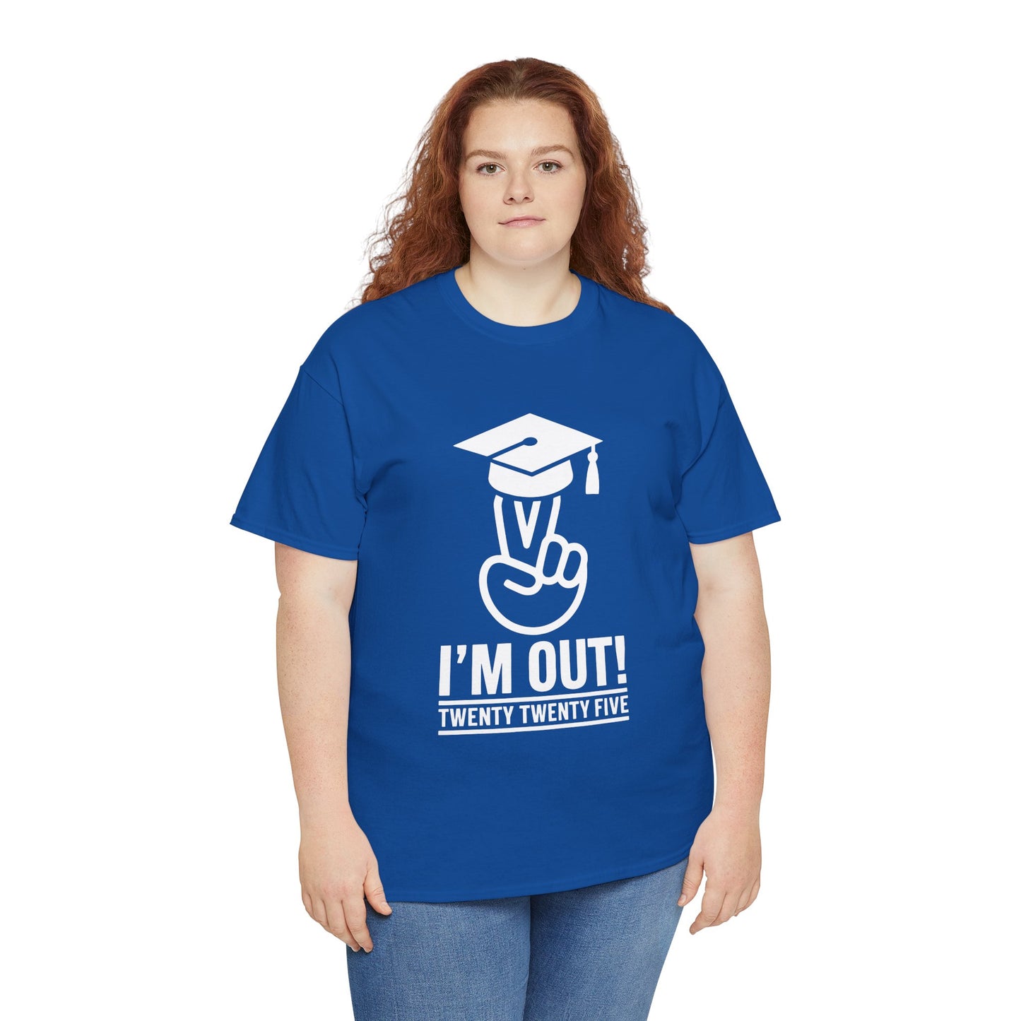 Graduation Celebration Unisex Heavy Cotton Tee - "I'M OUT!" 2025