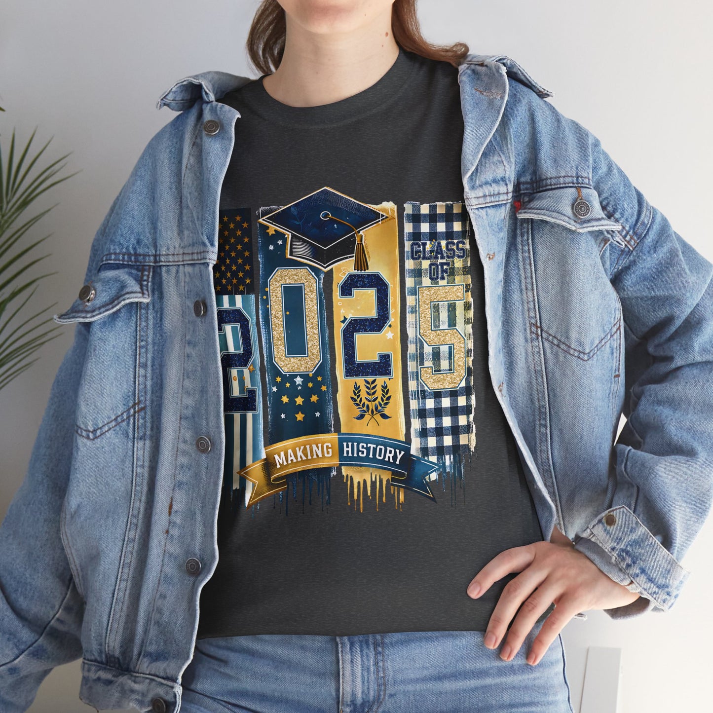 Gildan Graduation 2025 Heavy Cotton Tee - Making History Unisex Shirt Unisex Available in Asst. Sizes & Colors