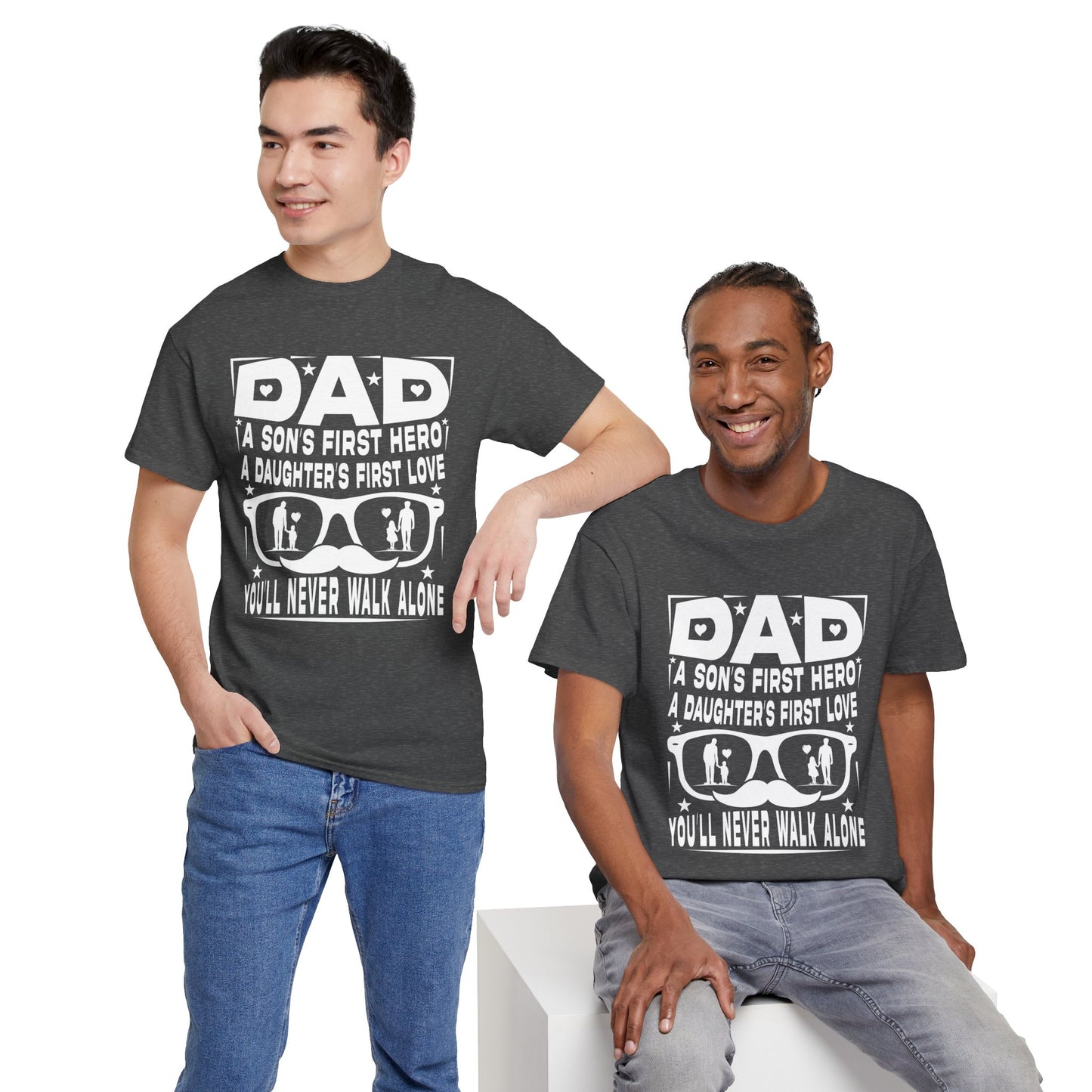 Dad Hero Unisex Heavy Cotton Tee - Perfect Gift for Father's Day