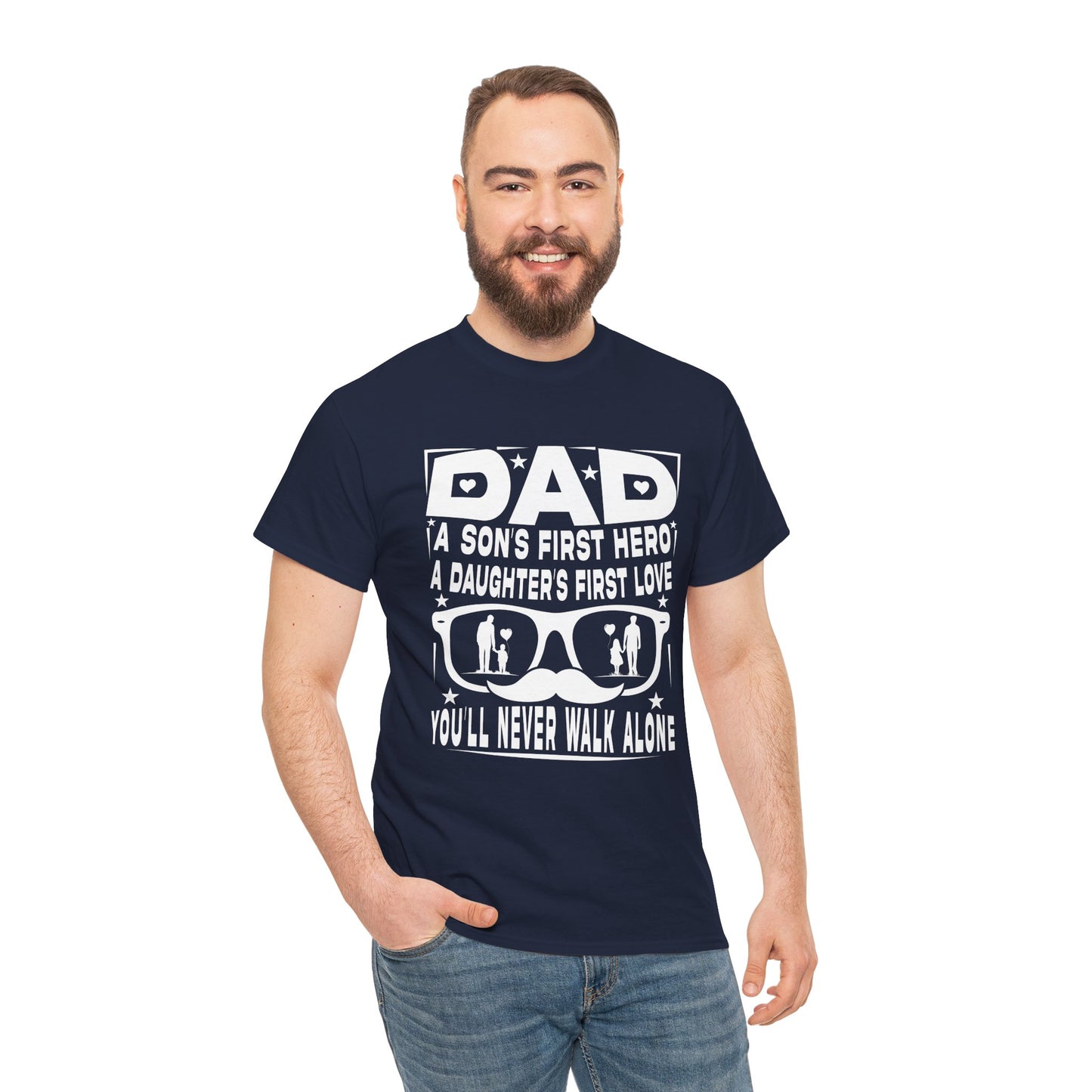 Dad Hero Unisex Heavy Cotton Tee - Perfect Gift for Father's Day