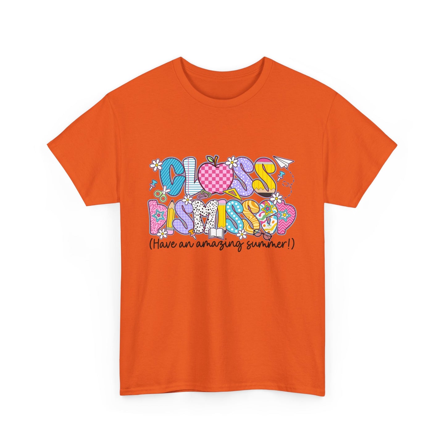 Gildan Garment-Dyed Summer Vibes Unisex Heavy Cotton Tee - "Class Dismissed!" Asst. Colors & Sizes