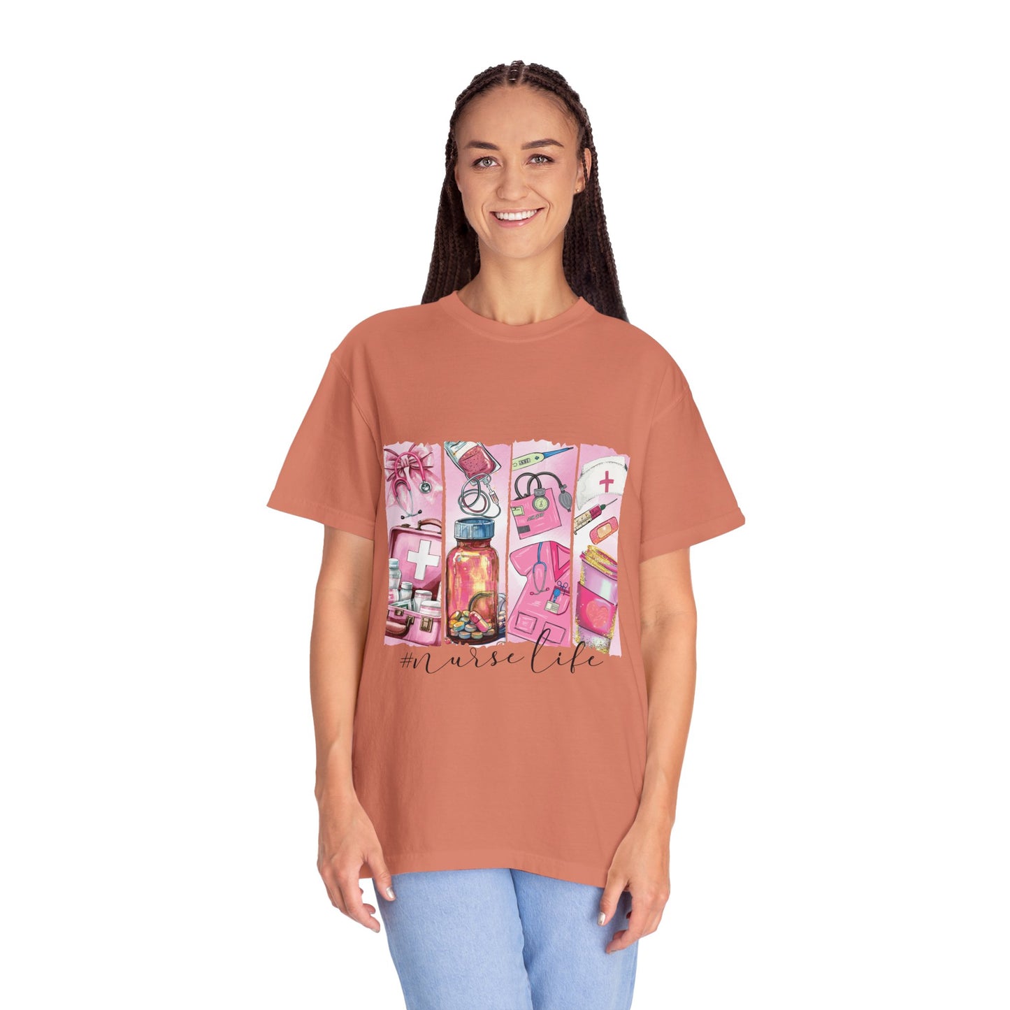 Nurse Life T-Shirt - Comfortable Unisex Garment-Dyed Tee for Healthcare Heroes
