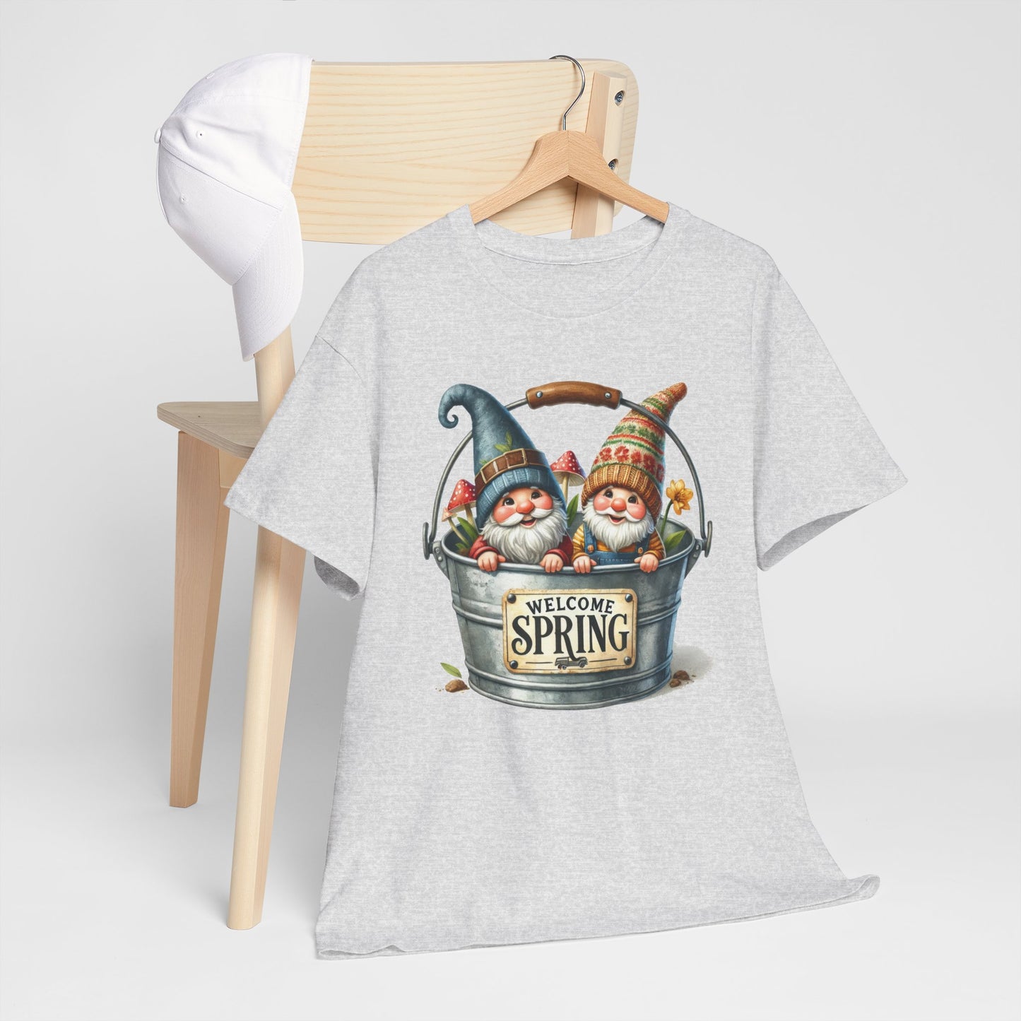 Welcome Spring Graphic Tee - Unisex Heavy Cotton Tee for Seasonal Celebrations