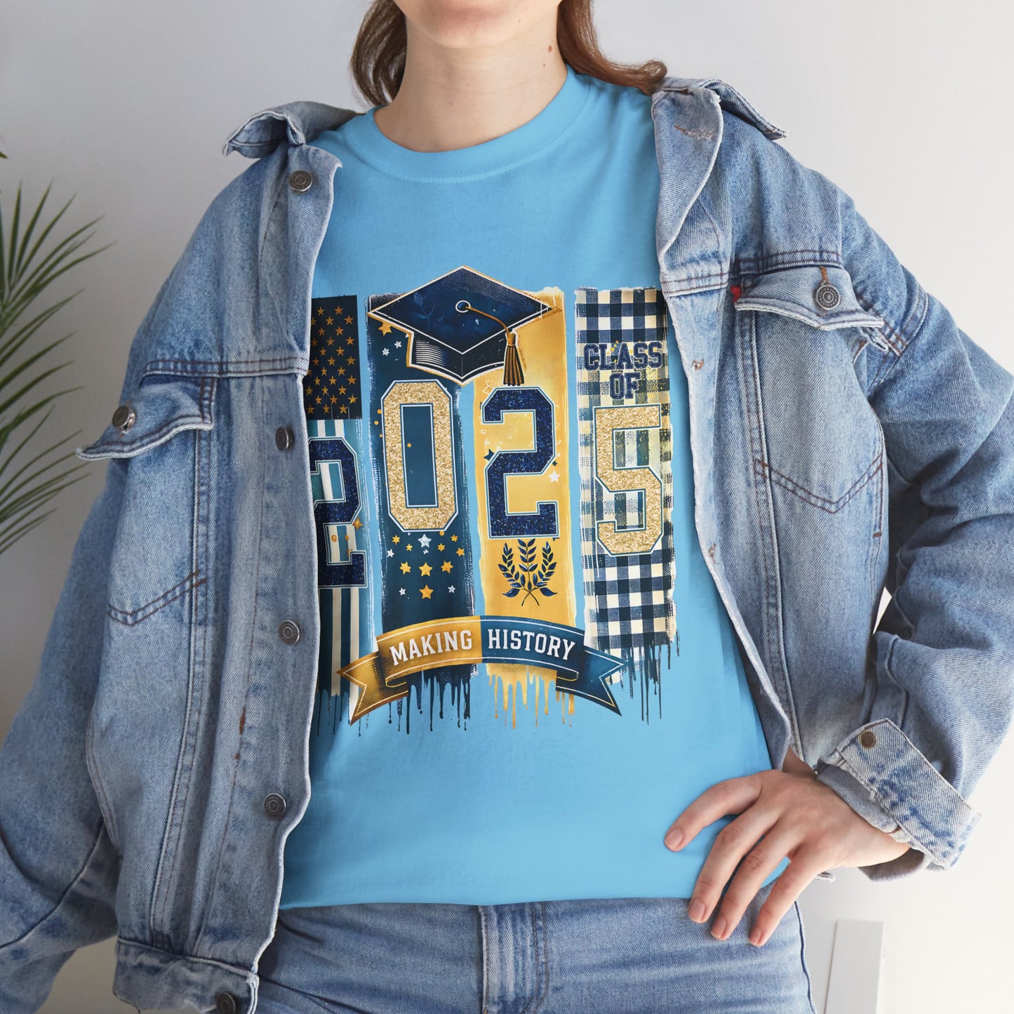 Gildan Graduation 2025 Heavy Cotton Tee - Making History Unisex Shirt Unisex Available in Asst. Sizes & Colors