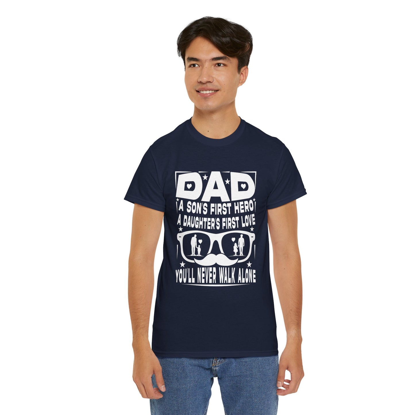 Dad Hero Unisex Heavy Cotton Tee - Perfect Gift for Father's Day