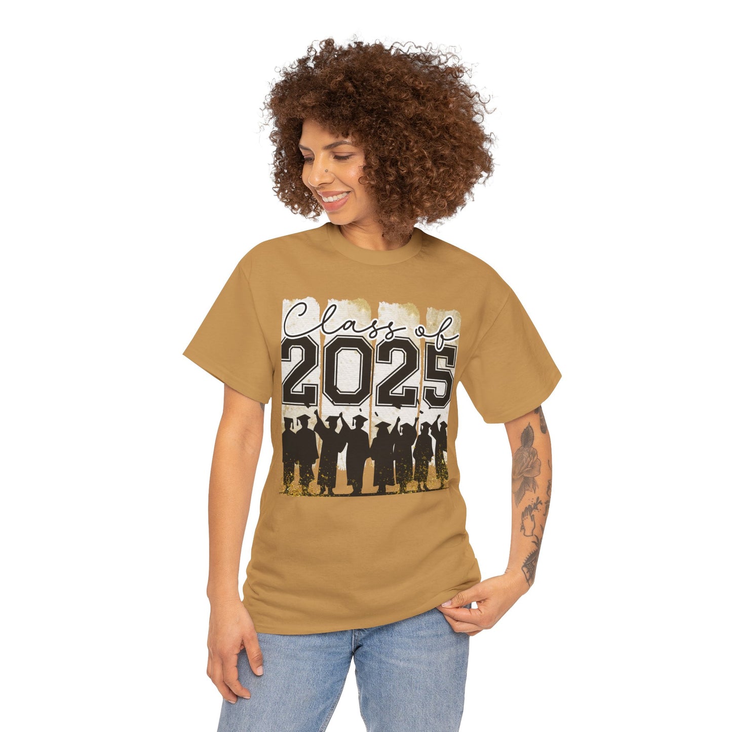 Gildan Garment Dyed Class of 2025 Graduation Tee - Unisex Heavy Cotton Shirt Your Choice Colors & Sizes