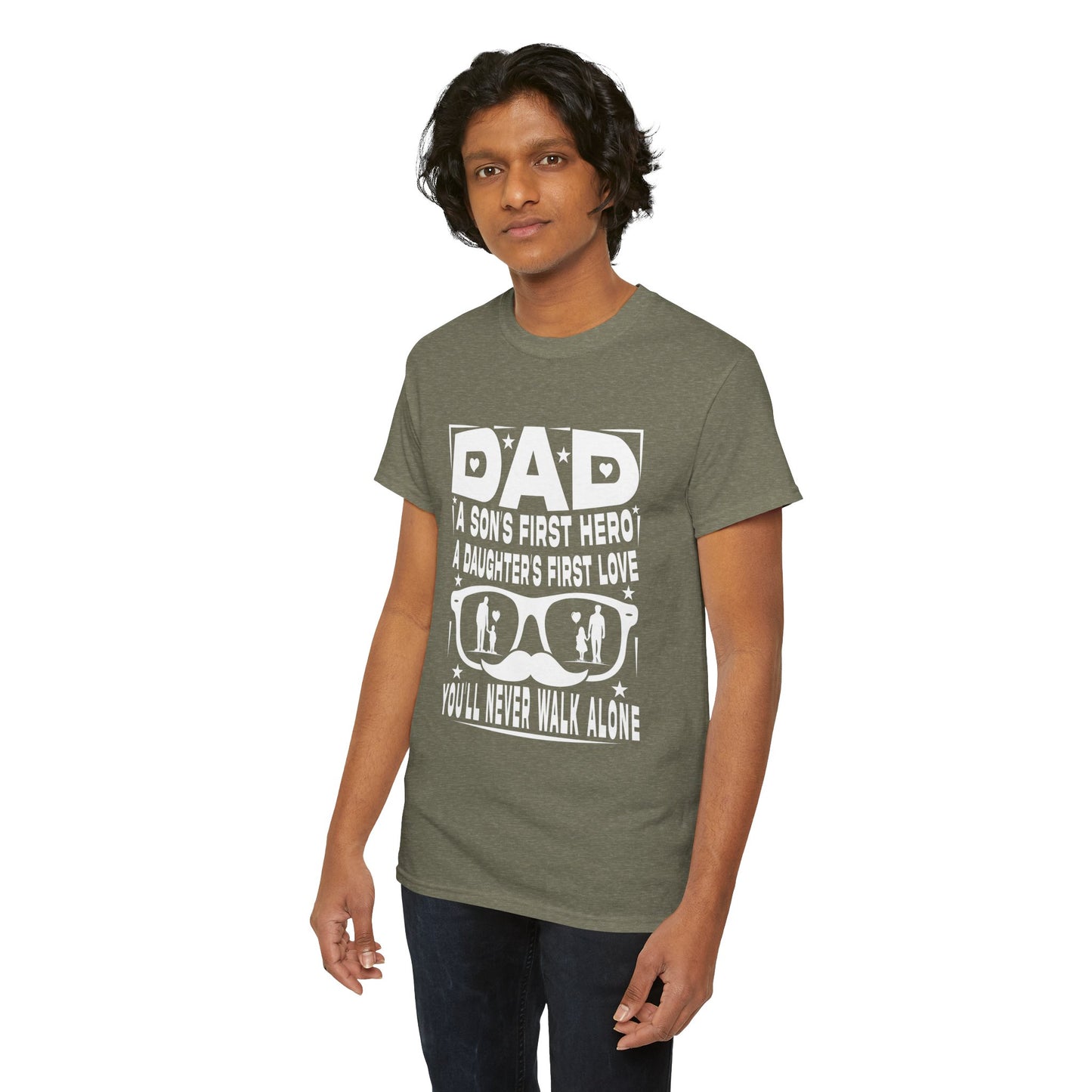 Dad Hero Unisex Heavy Cotton Tee - Perfect Gift for Father's Day