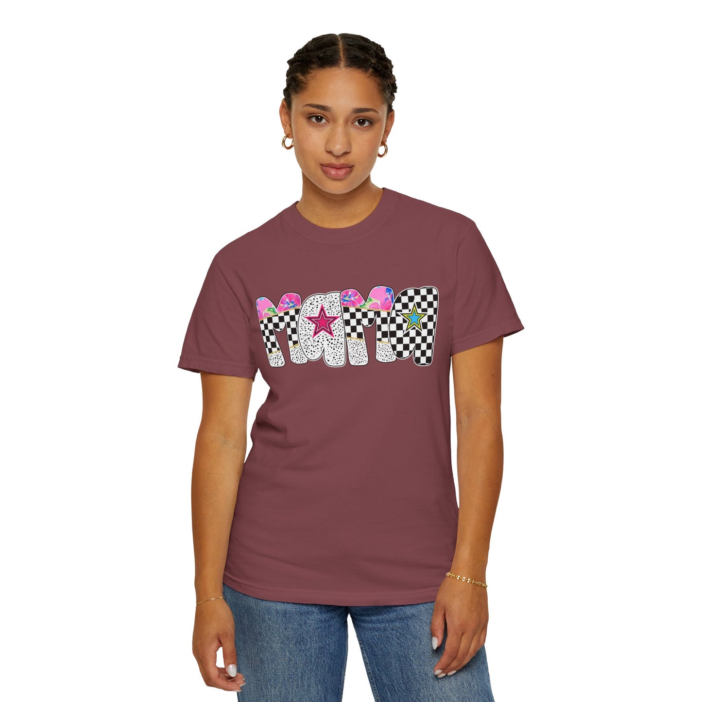 Comfort Colors Retro Vibe Mother's Day T-Shirt with Star Design Asst. Colors & Sizes