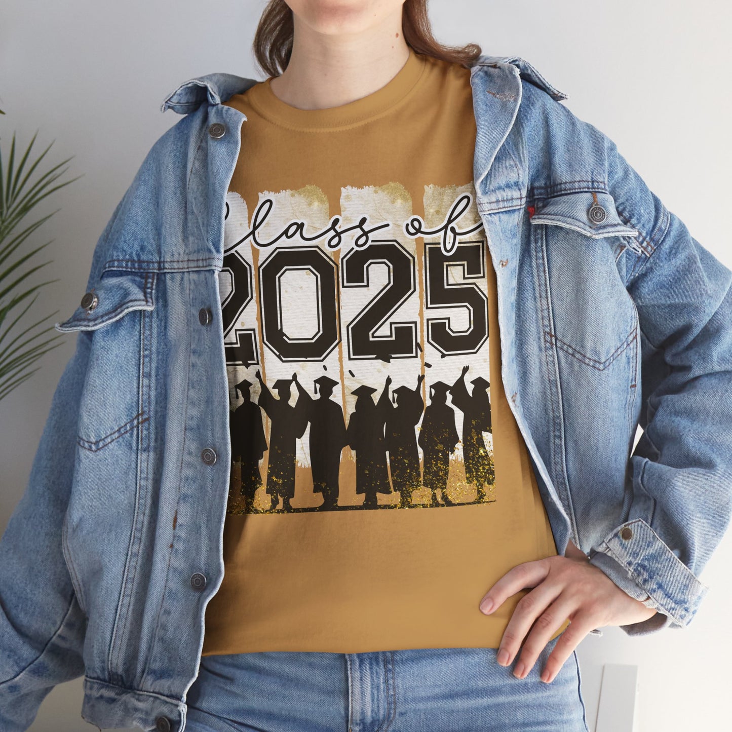 Gildan Garment Dyed Class of 2025 Graduation Tee - Unisex Heavy Cotton Shirt Your Choice Colors & Sizes