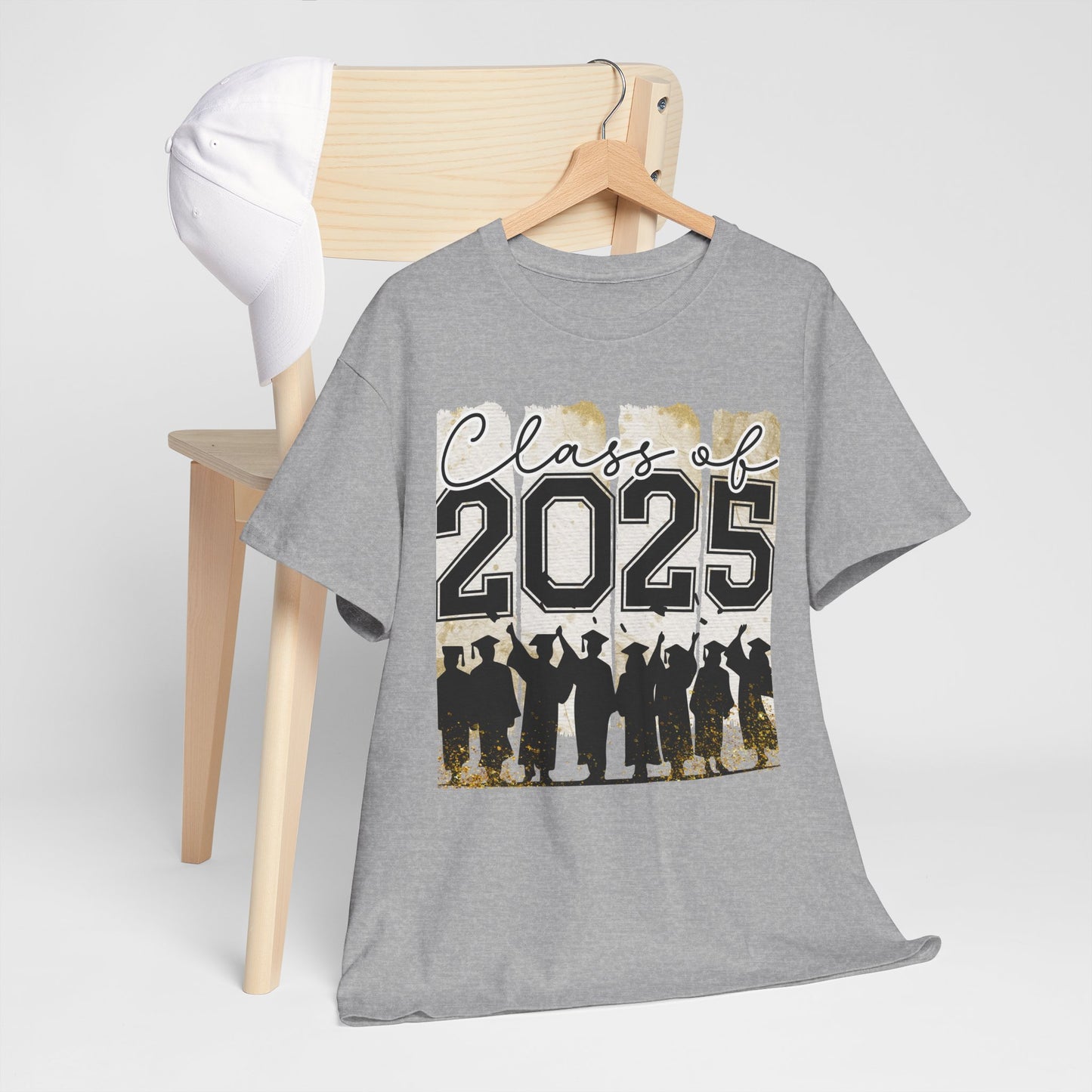 Gildan Garment Dyed Class of 2025 Graduation Tee - Unisex Heavy Cotton Shirt Your Choice Colors & Sizes