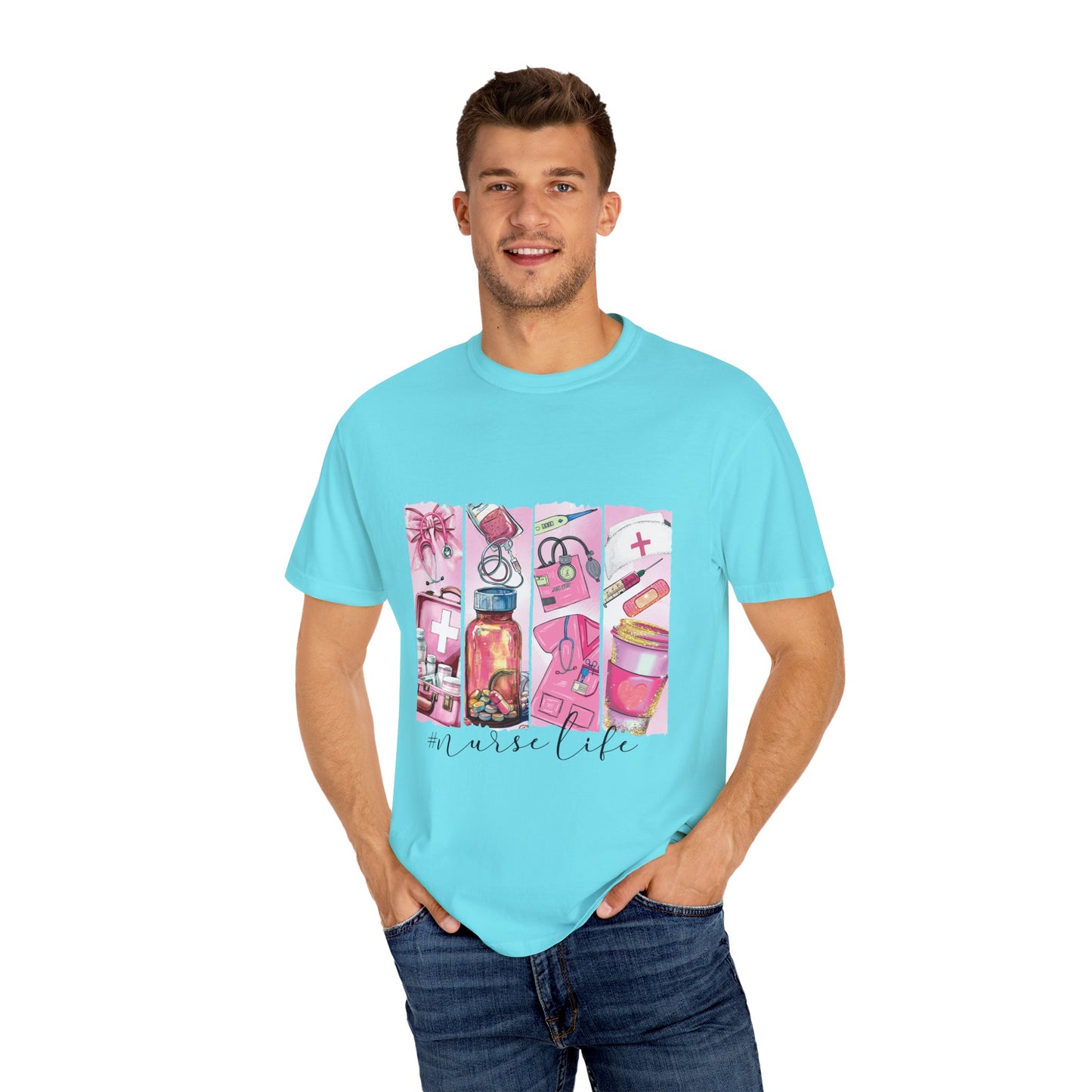 Nurse Life T-Shirt - Comfortable Unisex Garment-Dyed Tee for Healthcare Heroes