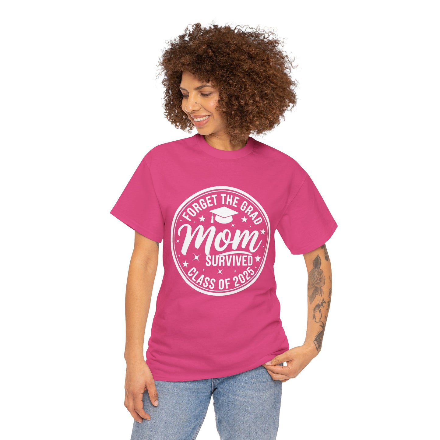 Gildan Comfortable Unisex Heavy Cotton Tee -"Forget the Grad, Mom..." Great gift for Graduation Asst. Sizes & Colors