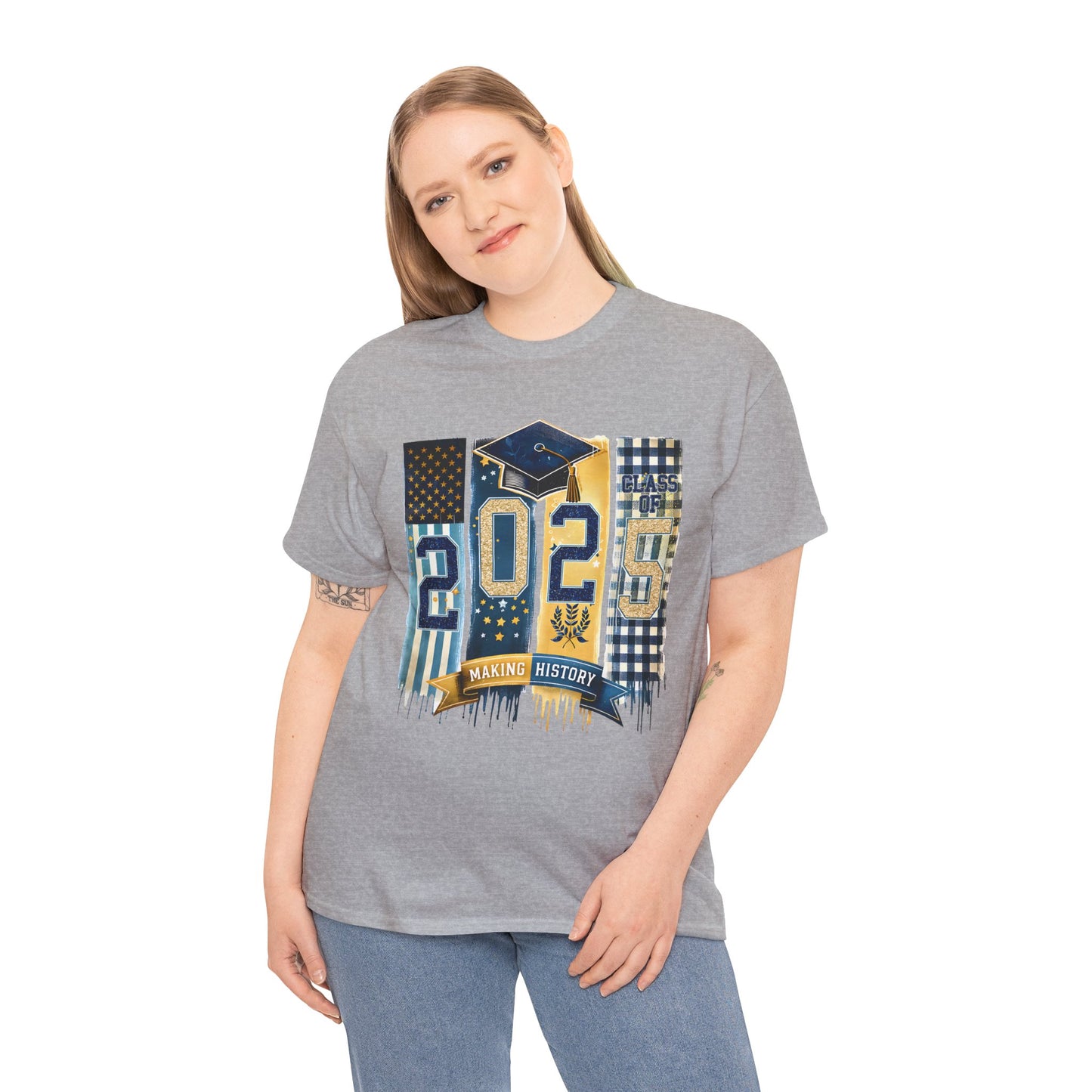 Gildan Graduation 2025 Heavy Cotton Tee - Making History Unisex Shirt Unisex Available in Asst. Sizes & Colors
