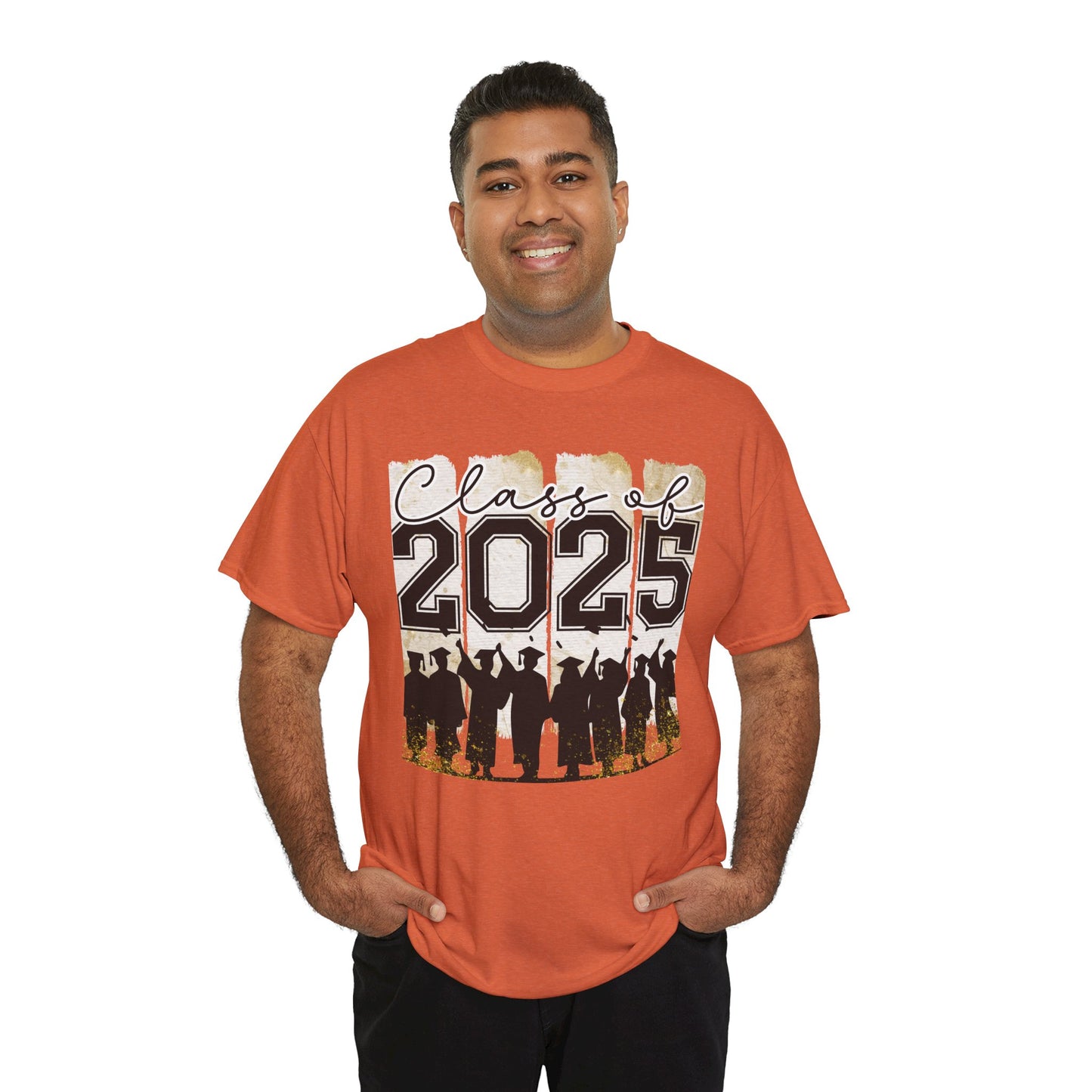 Gildan Garment Dyed Class of 2025 Graduation Tee - Unisex Heavy Cotton Shirt Your Choice Colors & Sizes