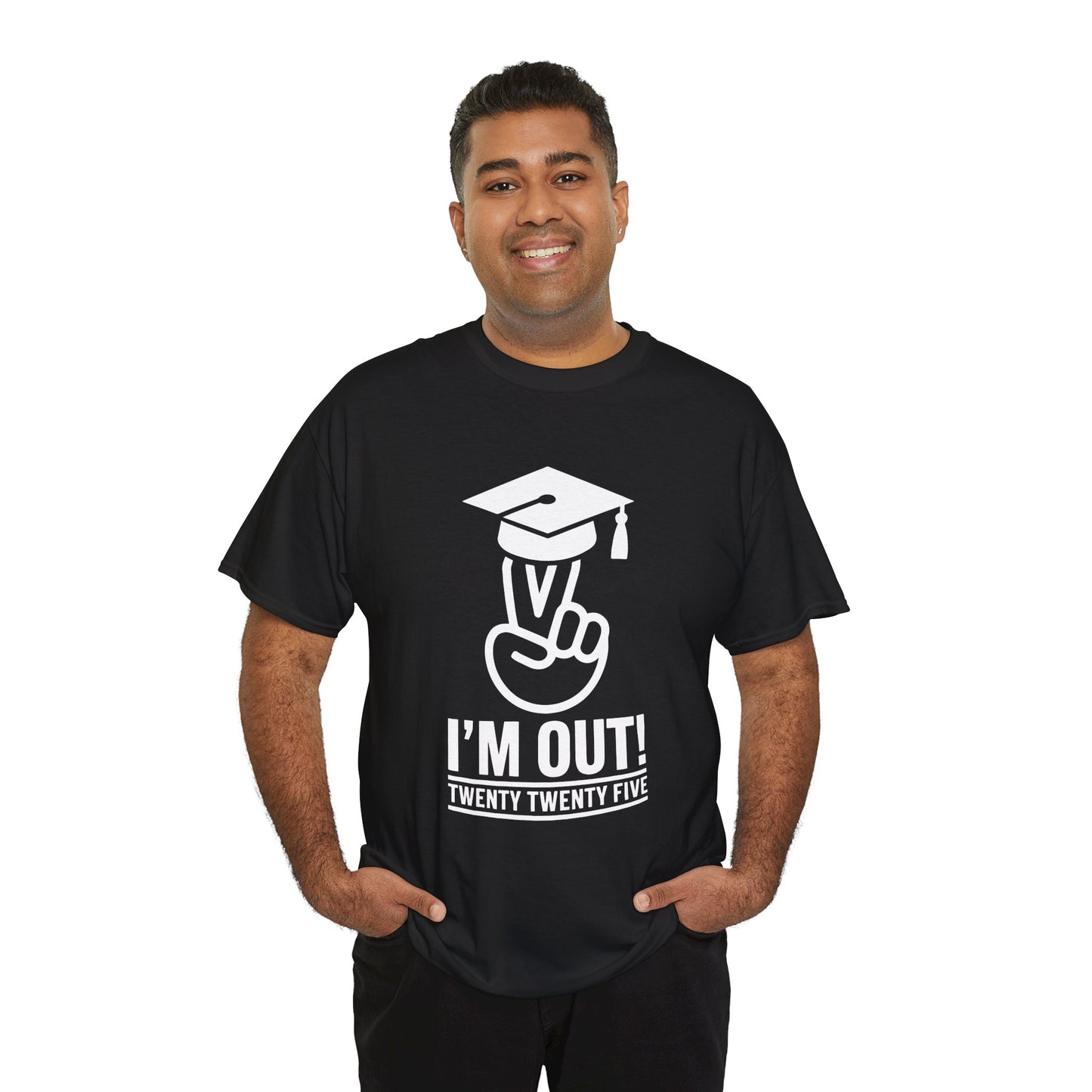 Graduation Celebration Unisex Heavy Cotton Tee - "I'M OUT!" 2025