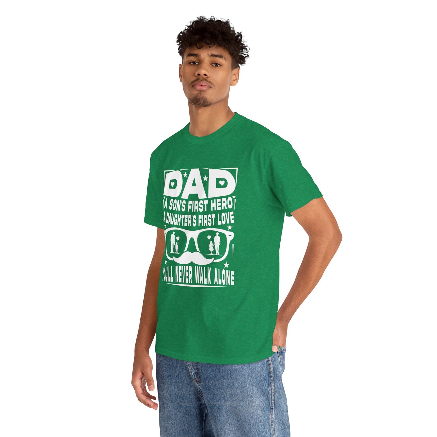 Dad Hero Unisex Heavy Cotton Tee - Perfect Gift for Father's Day