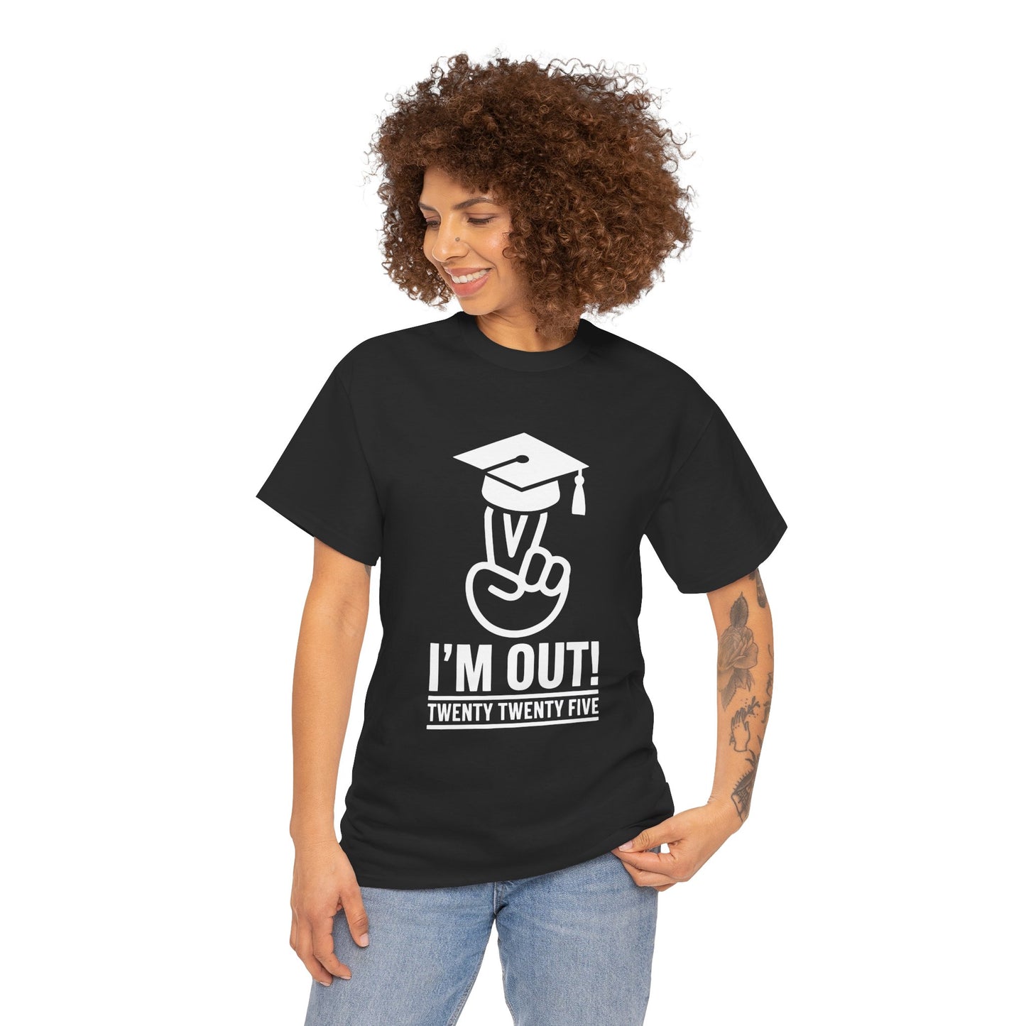 Graduation Celebration Unisex Heavy Cotton Tee - "I'M OUT!" 2025