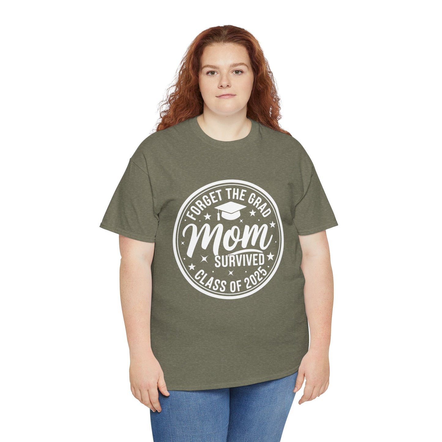 Gildan Comfortable Unisex Heavy Cotton Tee -"Forget the Grad, Mom..." Great gift for Graduation Asst. Sizes & Colors