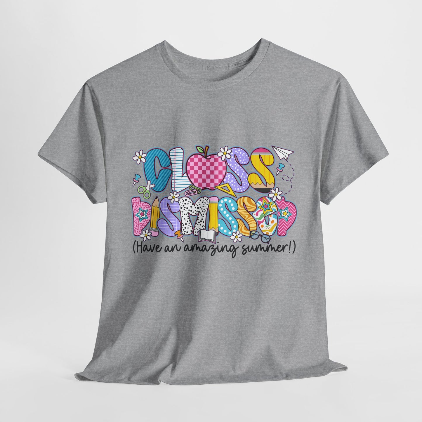 Gildan Garment-Dyed Summer Vibes Unisex Heavy Cotton Tee - "Class Dismissed!" Asst. Colors & Sizes