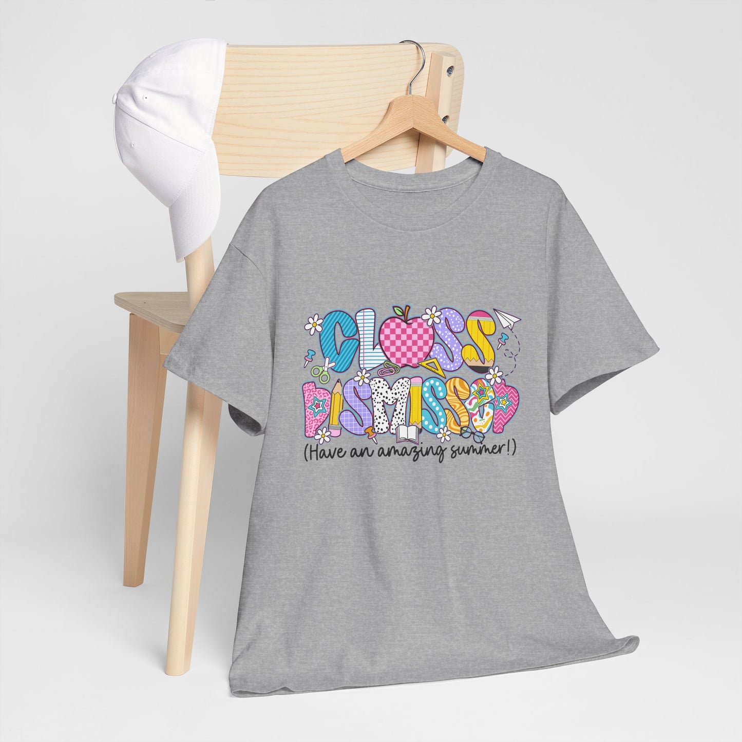 Gildan Garment-Dyed Summer Vibes Unisex Heavy Cotton Tee - "Class Dismissed!" Asst. Colors & Sizes