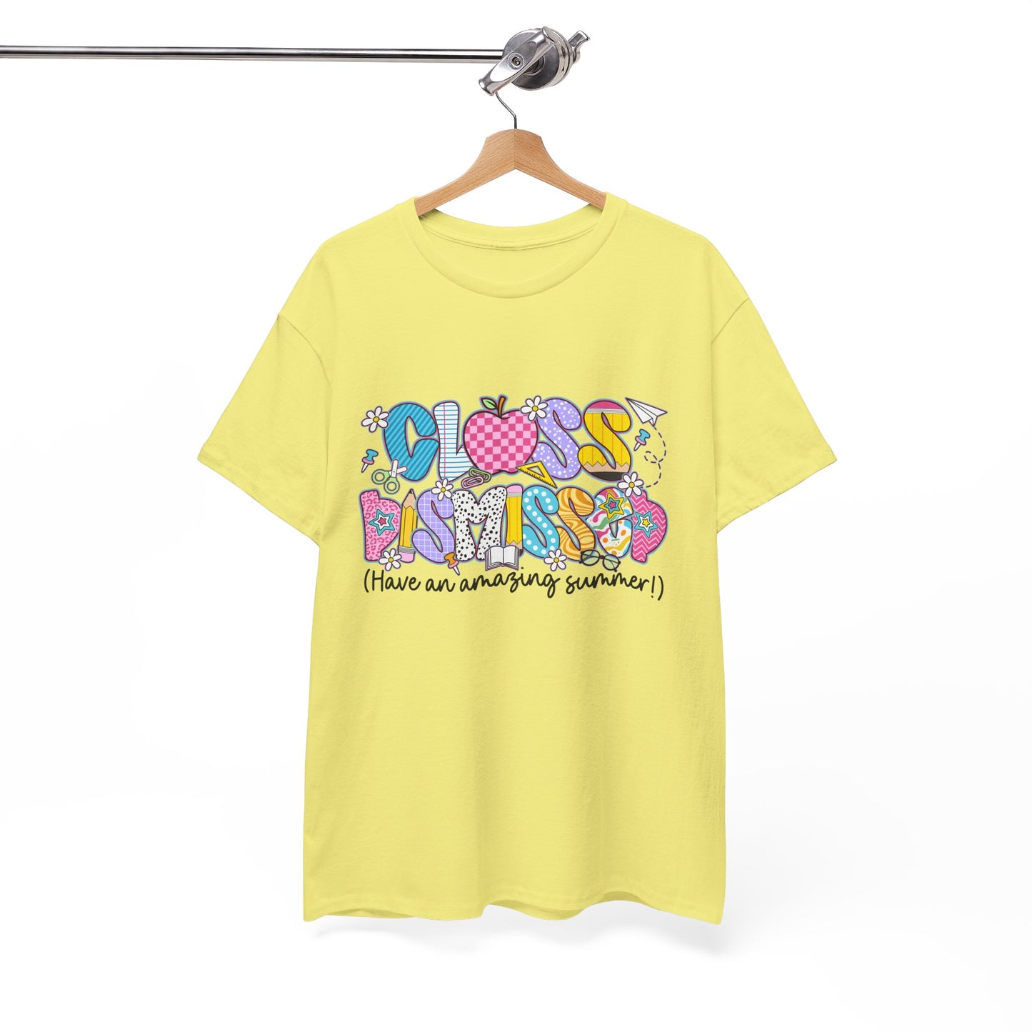Gildan Garment-Dyed Summer Vibes Unisex Heavy Cotton Tee - "Class Dismissed!" Asst. Colors & Sizes