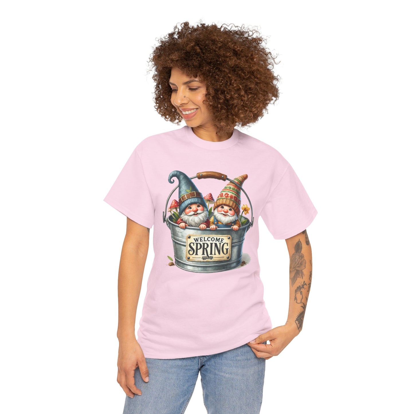 Welcome Spring Graphic Tee - Unisex Heavy Cotton Tee for Seasonal Celebrations