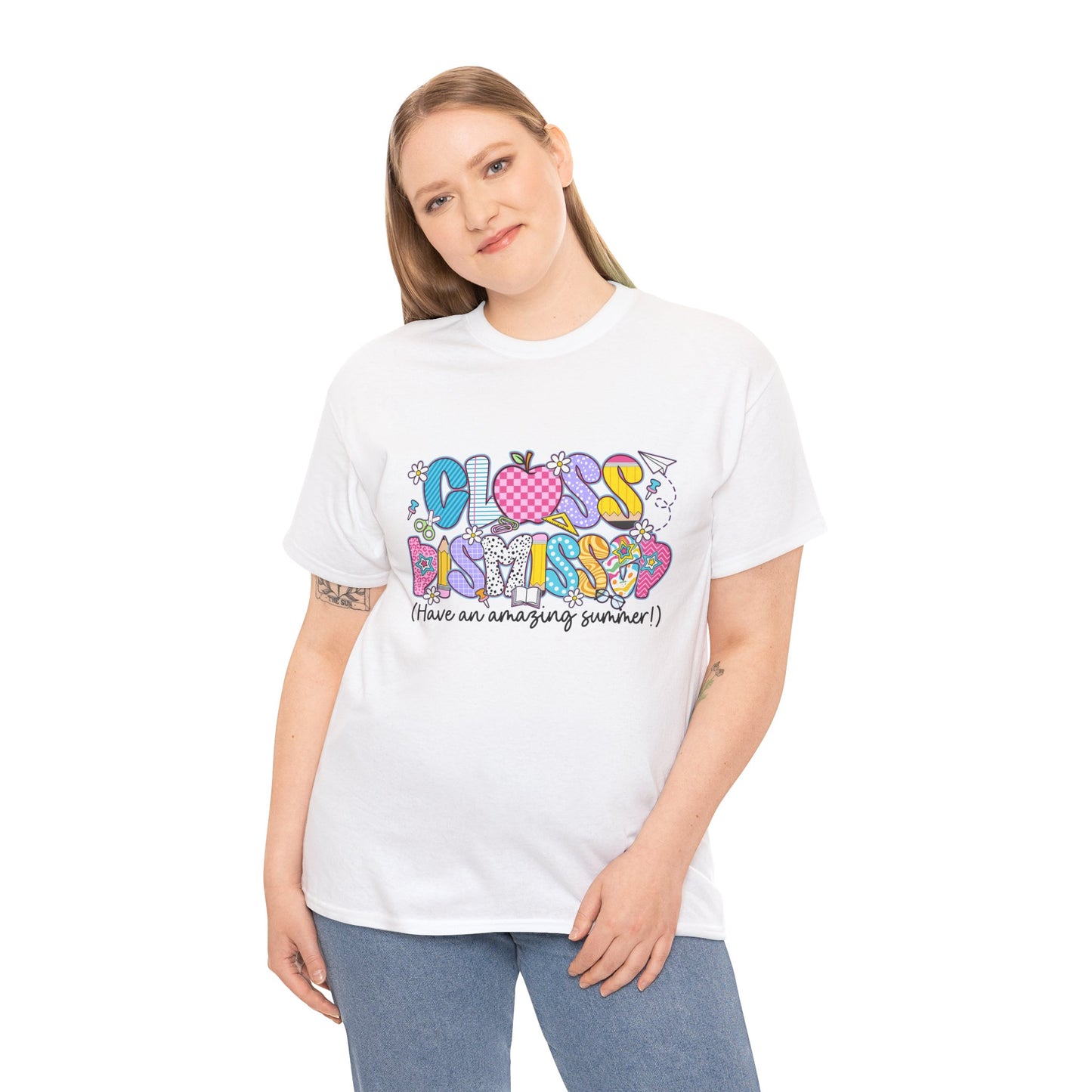 Gildan Garment-Dyed Summer Vibes Unisex Heavy Cotton Tee - "Class Dismissed!" Asst. Colors & Sizes