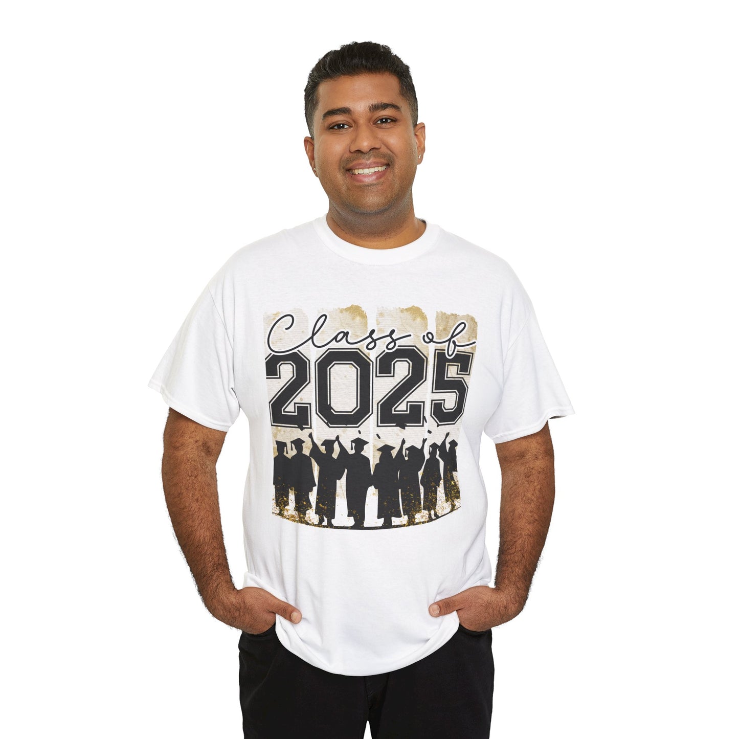 Gildan Garment Dyed Class of 2025 Graduation Tee - Unisex Heavy Cotton Shirt Your Choice Colors & Sizes