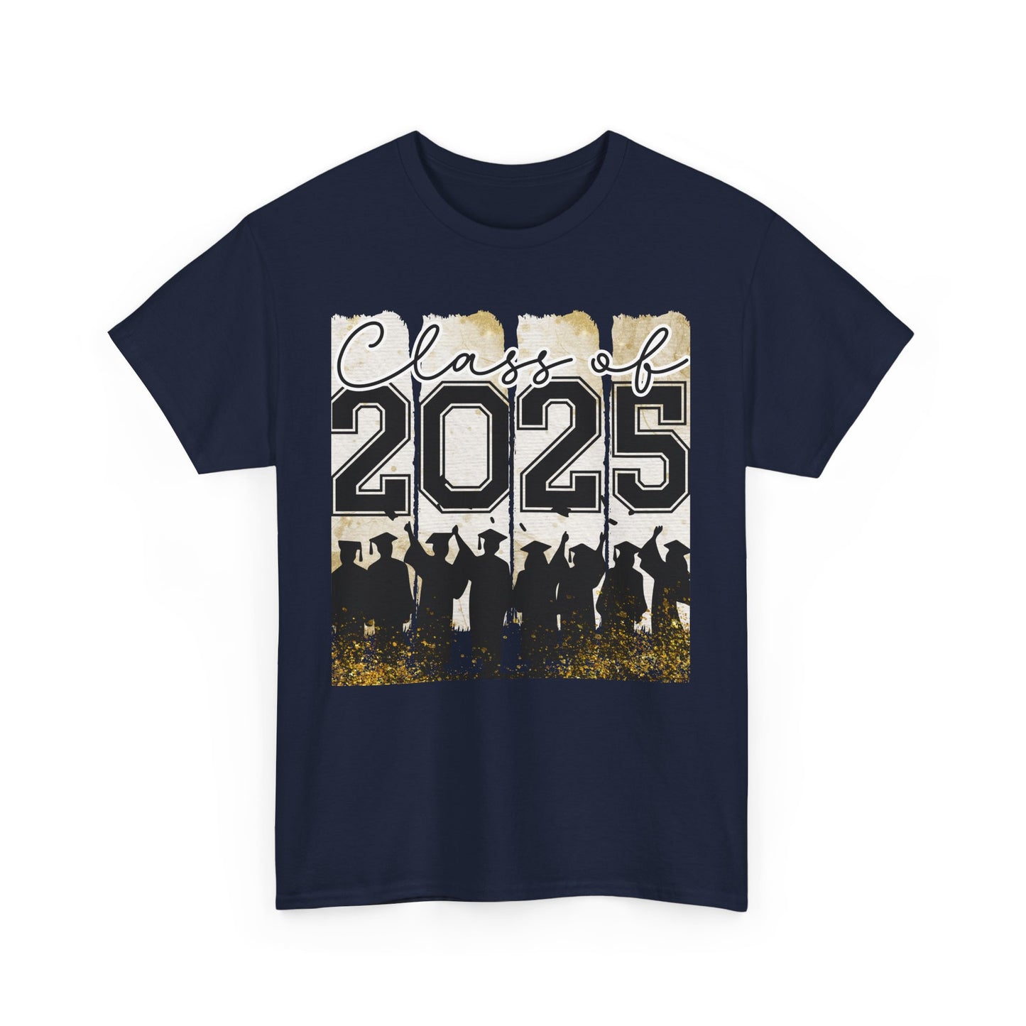 Gildan Garment Dyed Class of 2025 Graduation Tee - Unisex Heavy Cotton Shirt Your Choice Colors & Sizes