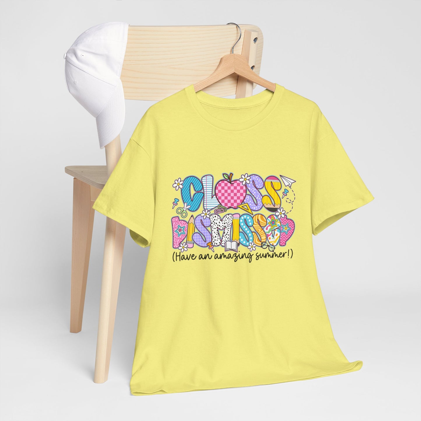 Gildan Garment-Dyed Summer Vibes Unisex Heavy Cotton Tee - "Class Dismissed!" Asst. Colors & Sizes