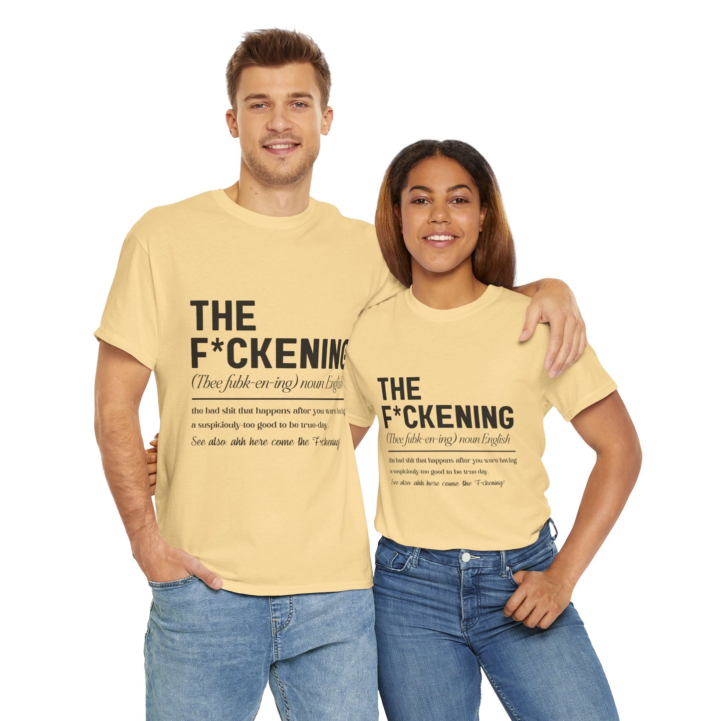 Gildan 5000"The F*ckening" Unisex Heavy Cotton Tee - Funny Graphic T-Shirt for English Lovers Asst Sizes & Colors