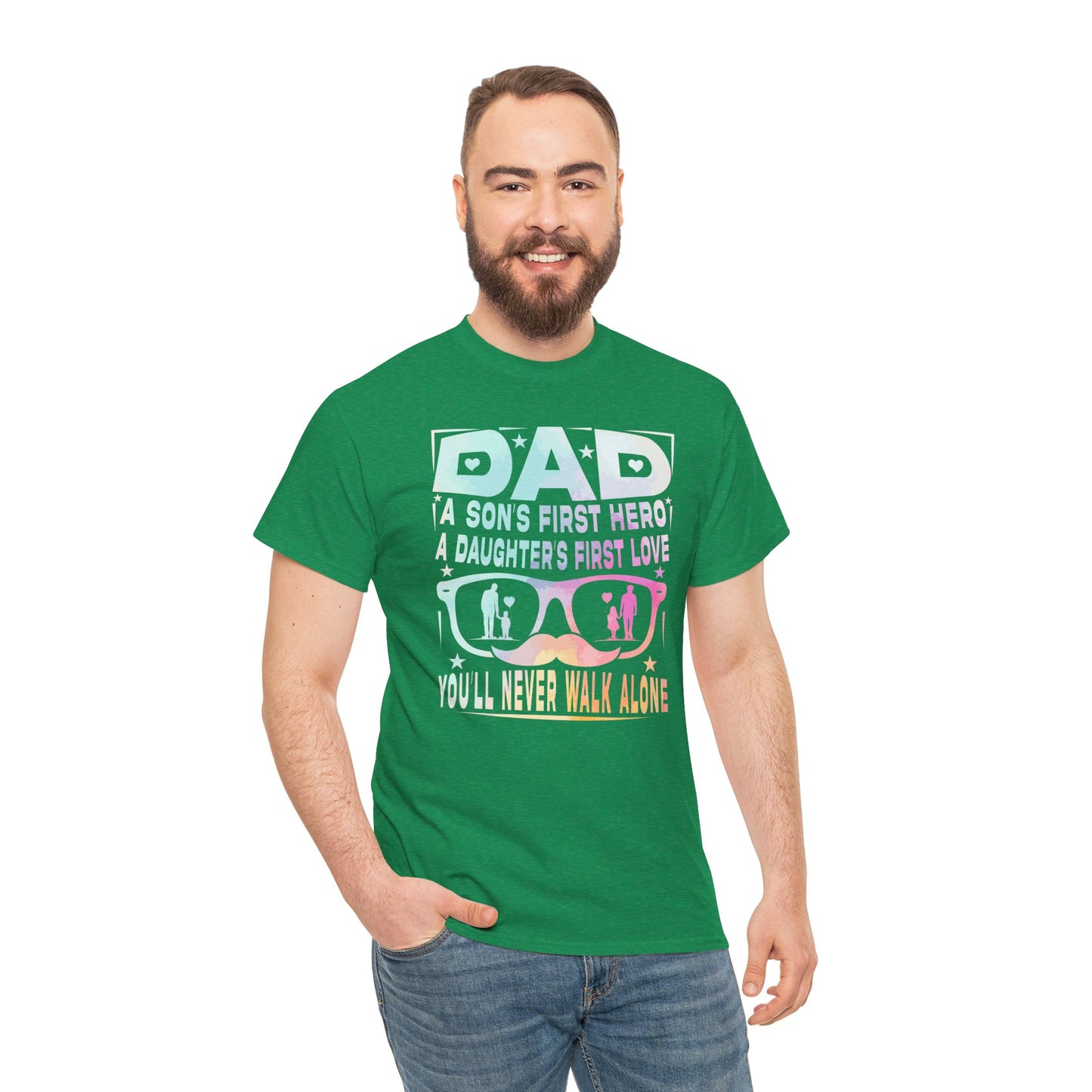 Gildan 5000 Dad Hero T-Shirt - Father's Day Gift - Heavy Cotton Tee Asst. Colors & Sizes