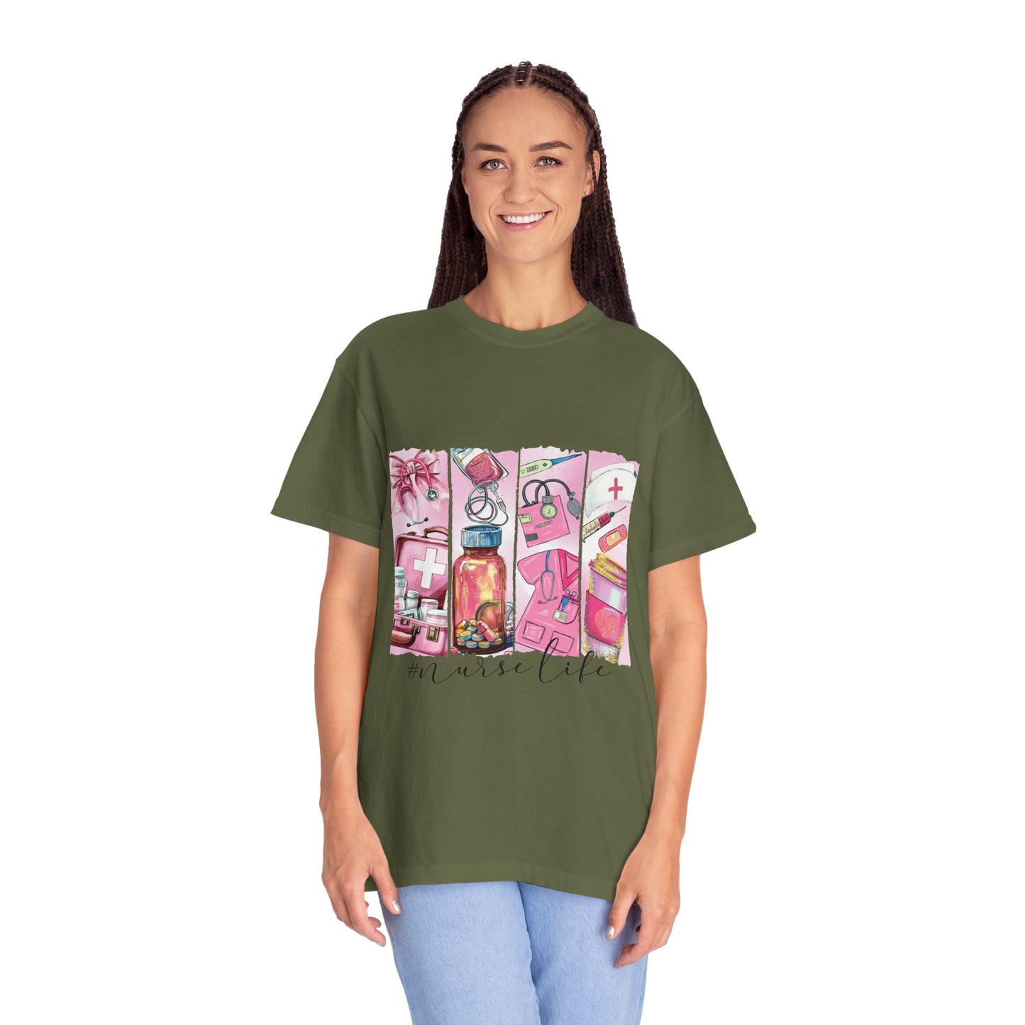 Nurse Life T-Shirt - Comfortable Unisex Garment-Dyed Tee for Healthcare Heroes