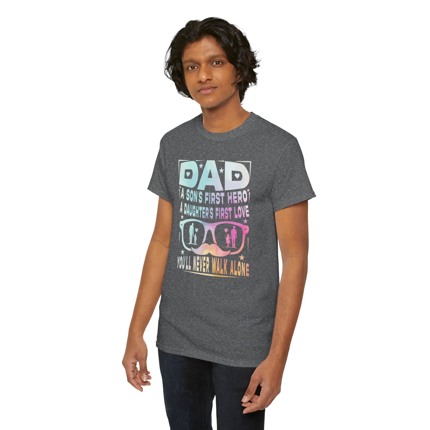 Gildan 5000 Dad Hero T-Shirt - Father's Day Gift - Heavy Cotton Tee Asst. Colors & Sizes