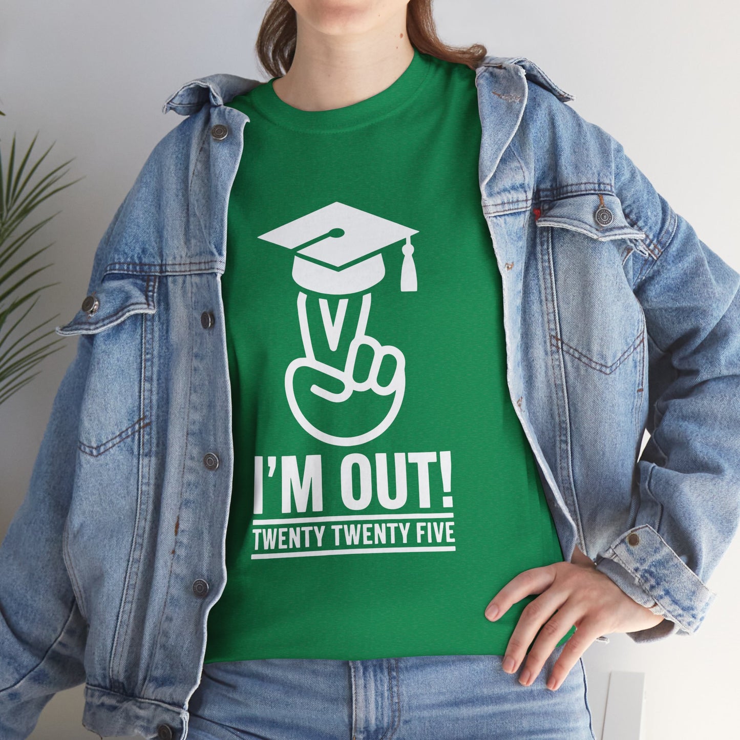 Graduation Celebration Unisex Heavy Cotton Tee - "I'M OUT!" 2025