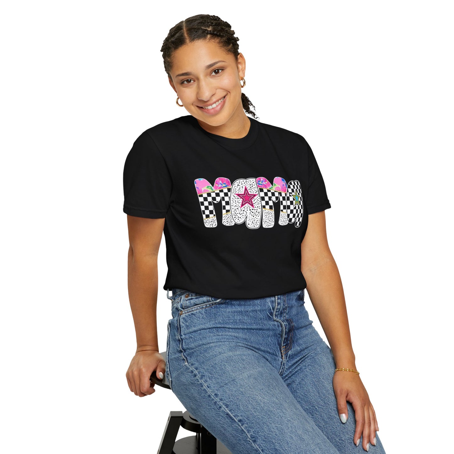 Comfort Colors Retro Vibe Mother's Day T-Shirt with Star Design Asst. Colors & Sizes