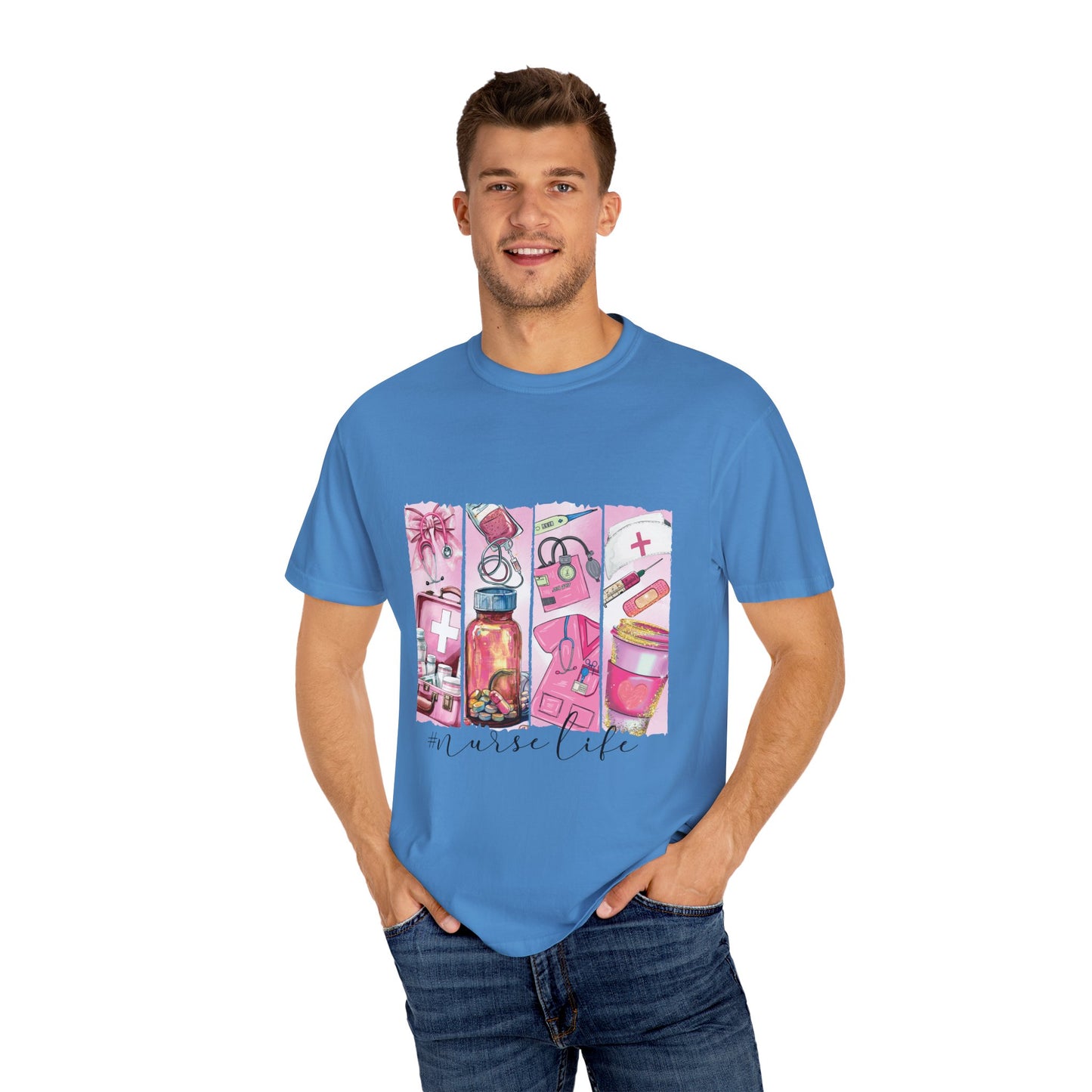 Nurse Life T-Shirt - Comfortable Unisex Garment-Dyed Tee for Healthcare Heroes