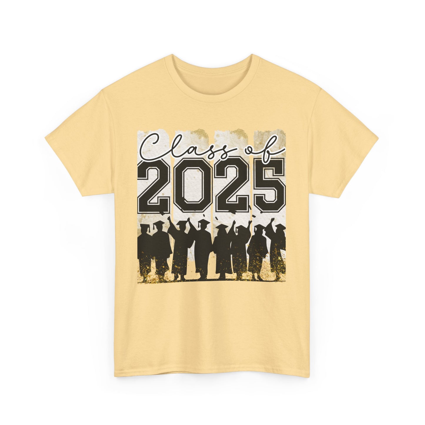 Gildan Garment Dyed Class of 2025 Graduation Tee - Unisex Heavy Cotton Shirt Your Choice Colors & Sizes