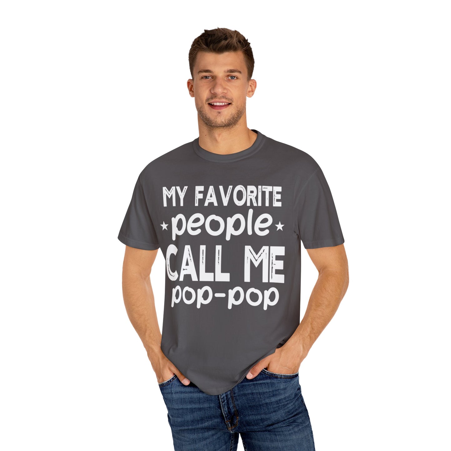 Comfort Colors Funny "Pop-Pop" Garment-Dyed T-Shirt - Perfect for Grandparents Asst. Sizes & Colors