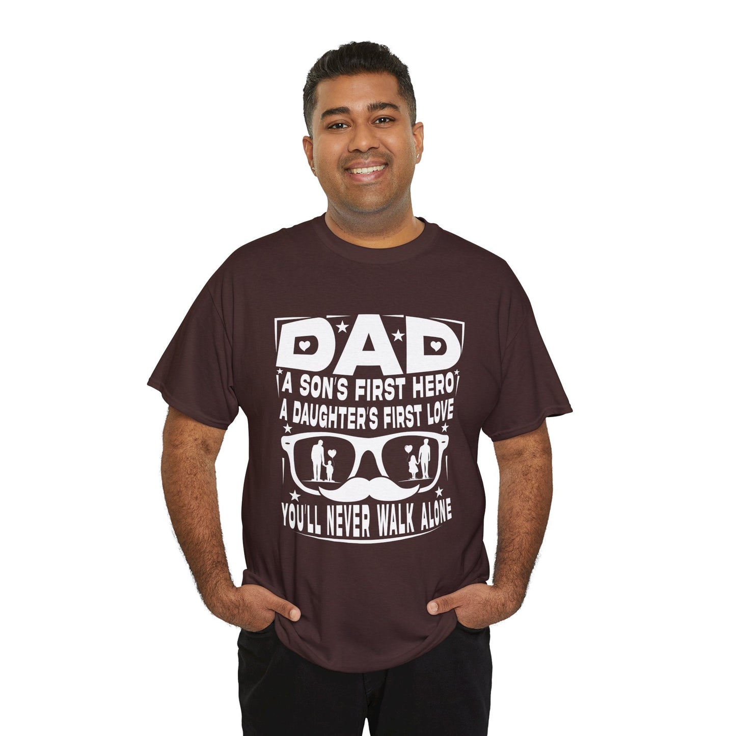 Dad Hero Unisex Heavy Cotton Tee - Perfect Gift for Father's Day