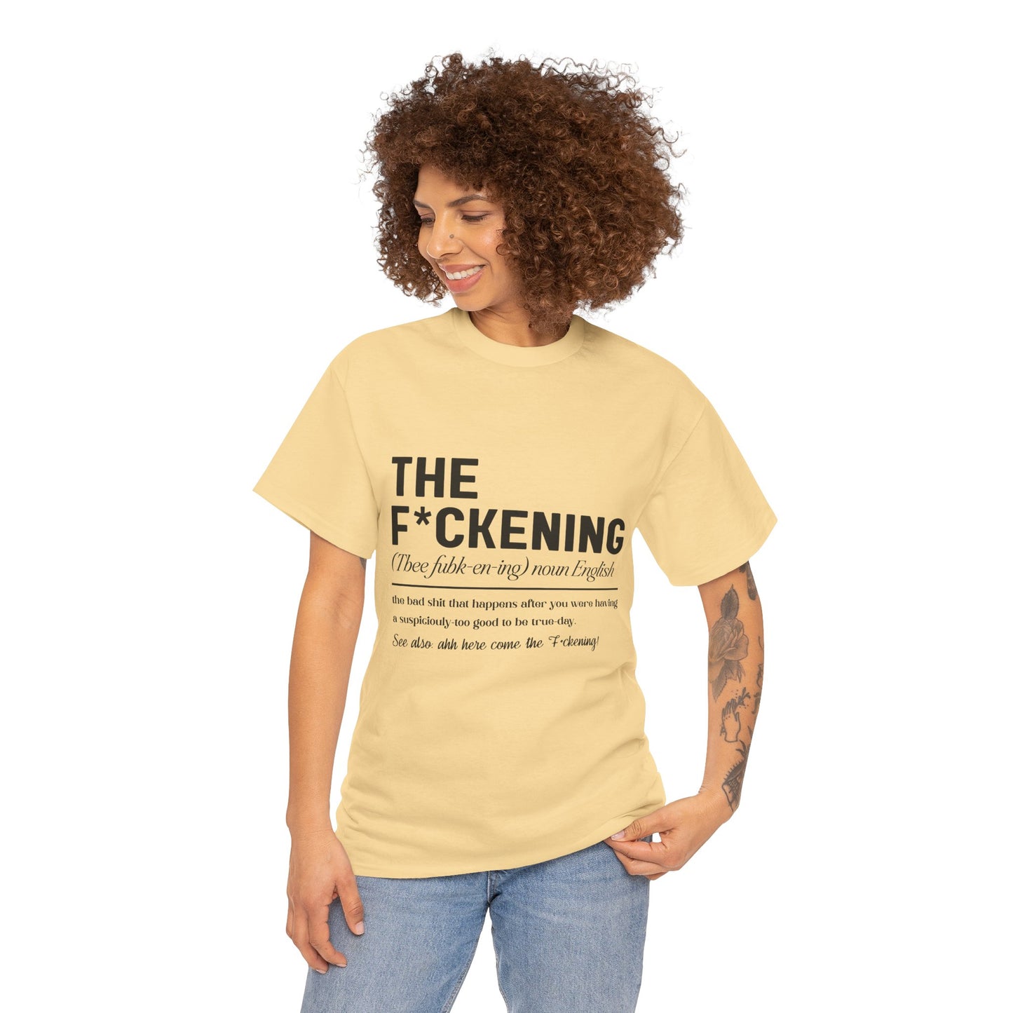 Gildan 5000"The F*ckening" Unisex Heavy Cotton Tee - Funny Graphic T-Shirt for English Lovers Asst Sizes & Colors