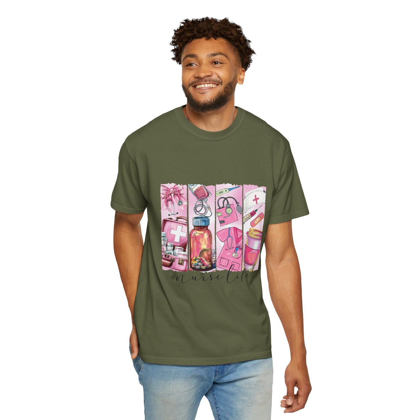 Nurse Life T-Shirt - Comfortable Unisex Garment-Dyed Tee for Healthcare Heroes