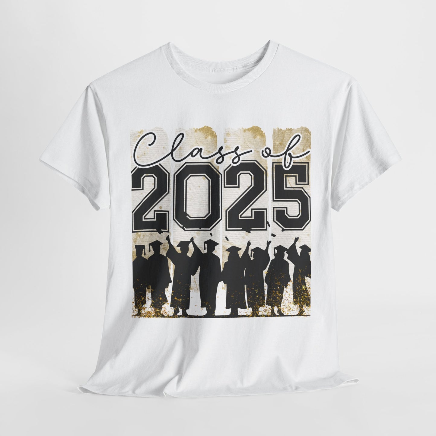Gildan Garment Dyed Class of 2025 Graduation Tee - Unisex Heavy Cotton Shirt Your Choice Colors & Sizes