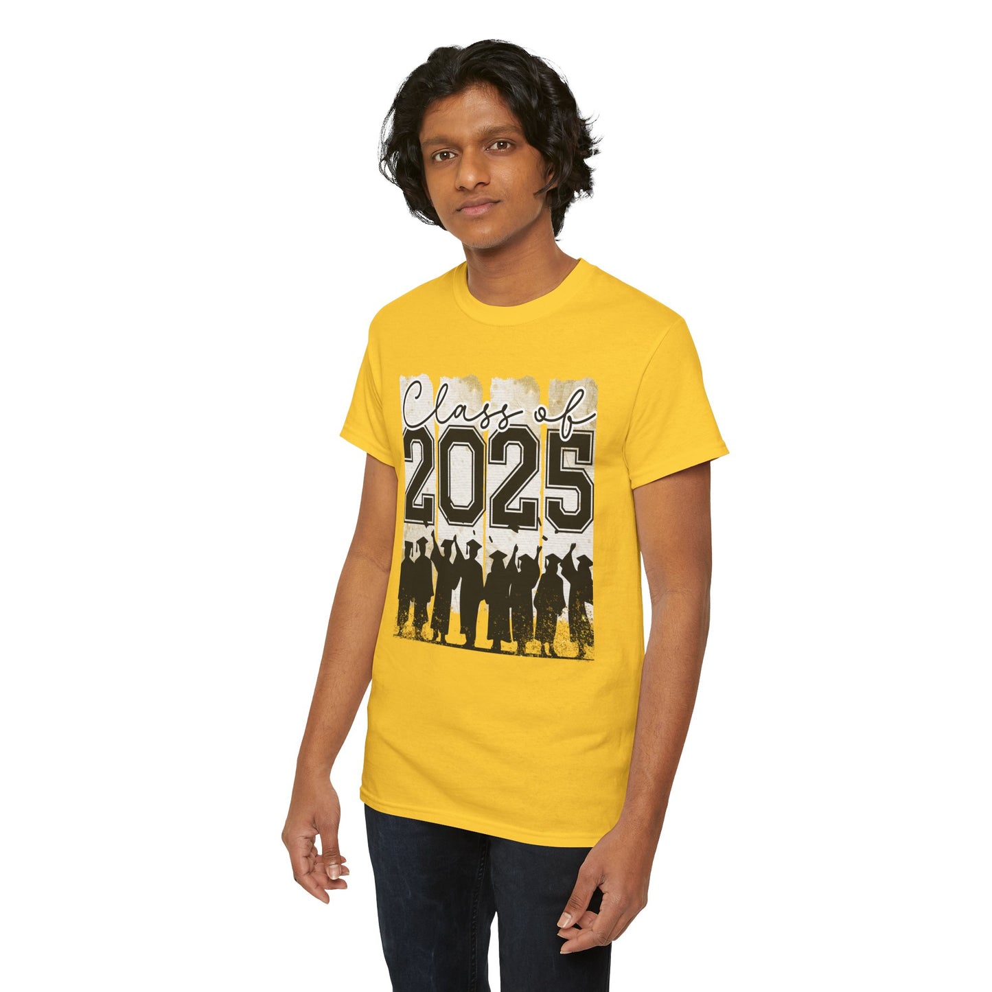 Gildan Garment Dyed Class of 2025 Graduation Tee - Unisex Heavy Cotton Shirt Your Choice Colors & Sizes