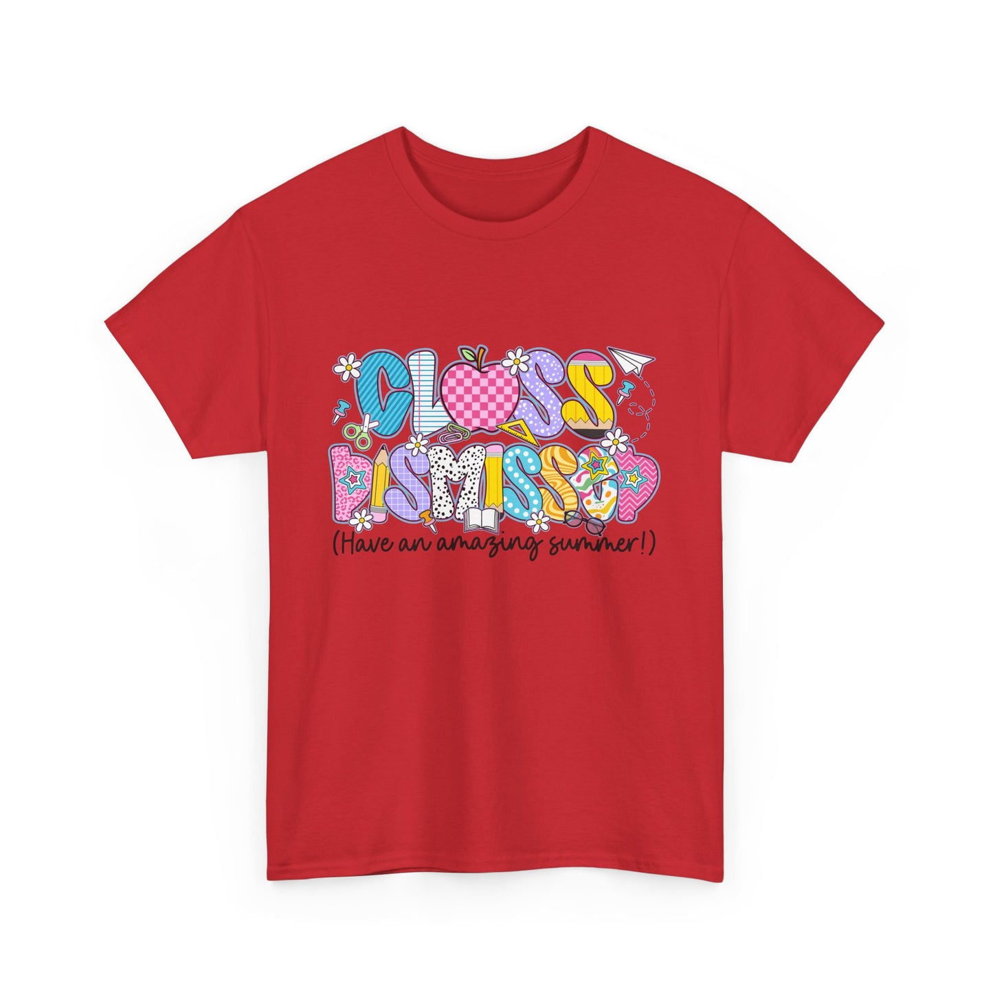 Gildan Garment-Dyed Summer Vibes Unisex Heavy Cotton Tee - "Class Dismissed!" Asst. Colors & Sizes