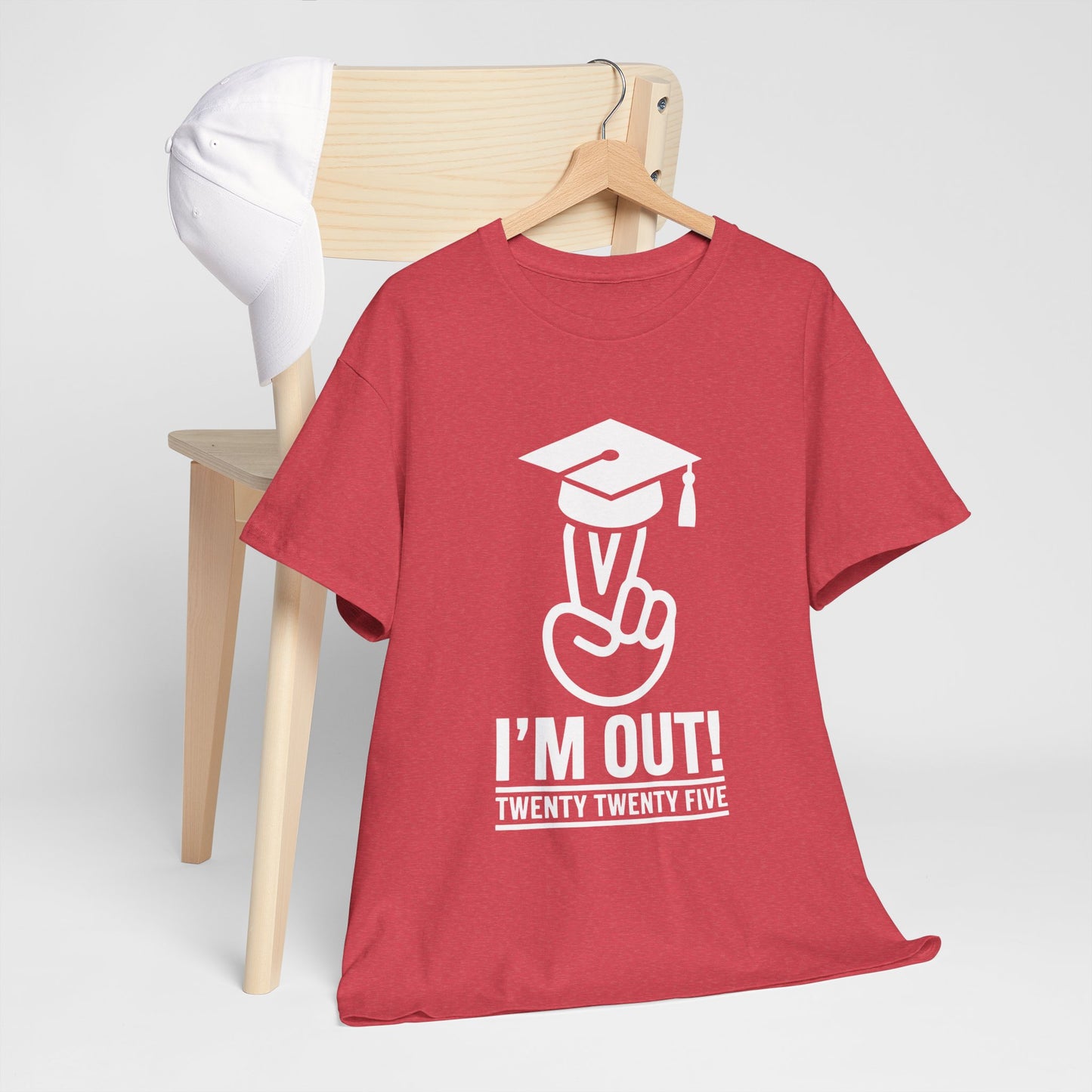 Graduation Celebration Unisex Heavy Cotton Tee - "I'M OUT!" 2025