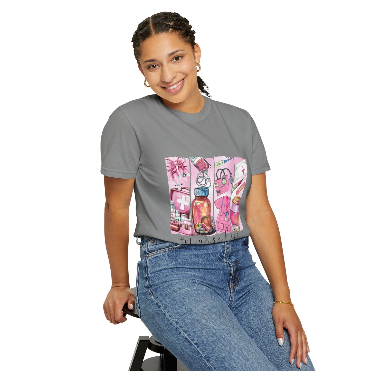 Nurse Life T-Shirt - Comfortable Unisex Garment-Dyed Tee for Healthcare Heroes