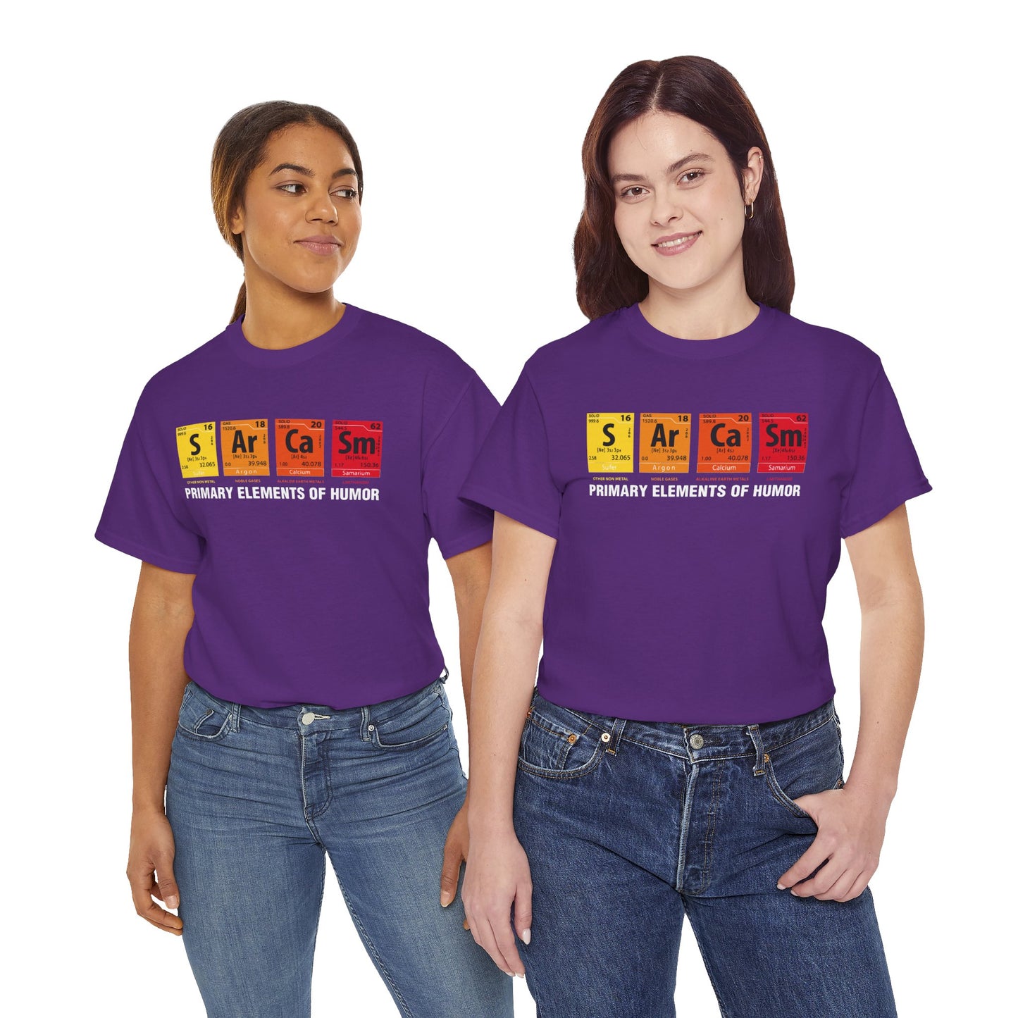 Sarcasm Elements T‑Shirt — "Primary Elements of Humor" Graphic Tee