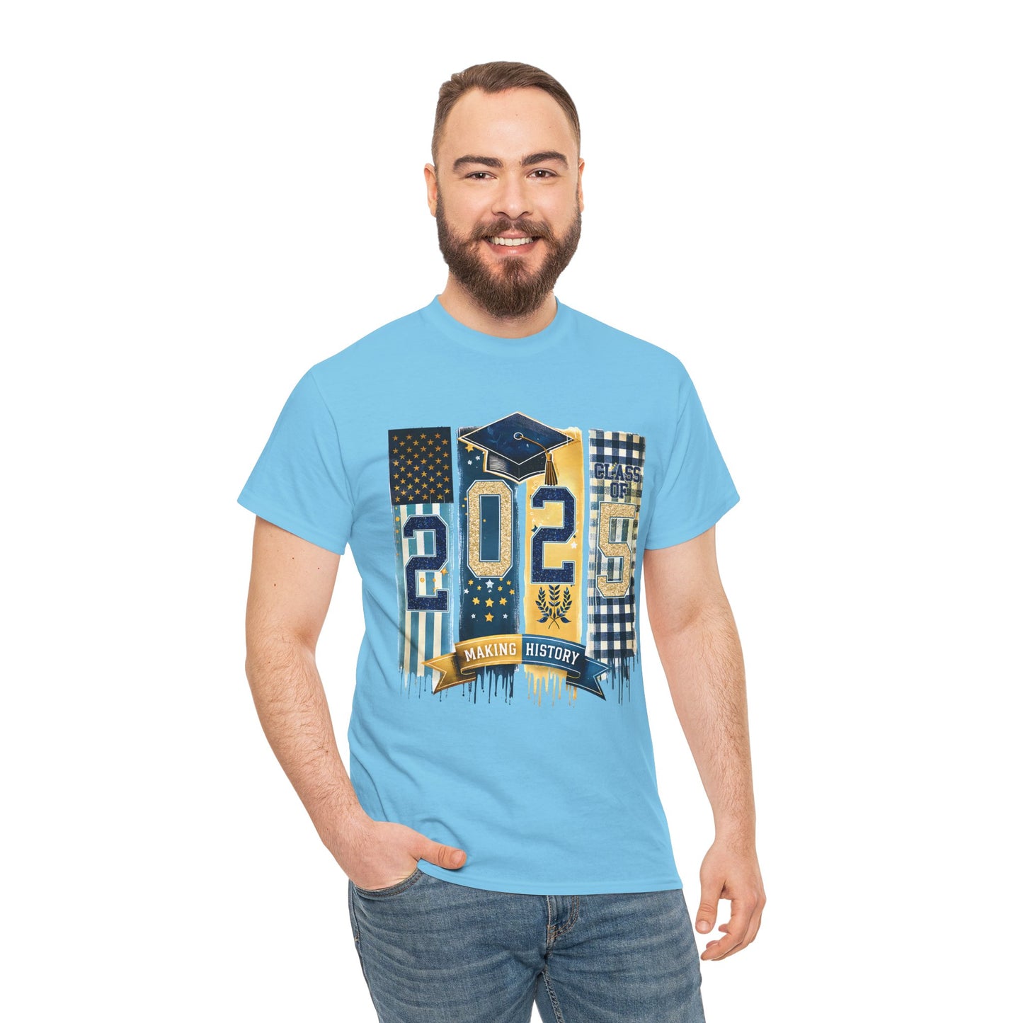 Gildan Graduation 2025 Heavy Cotton Tee - Making History Unisex Shirt Unisex Available in Asst. Sizes & Colors